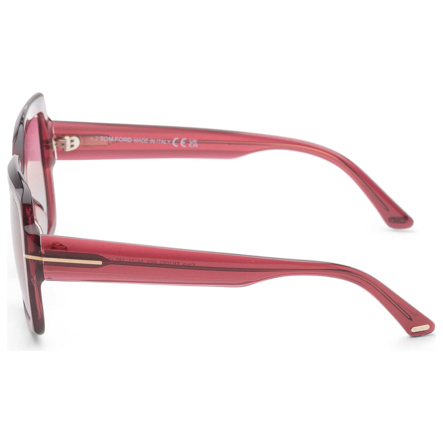 Left view of Tom Ford Kaya Women's Sunglasses FT1082-66Y-54