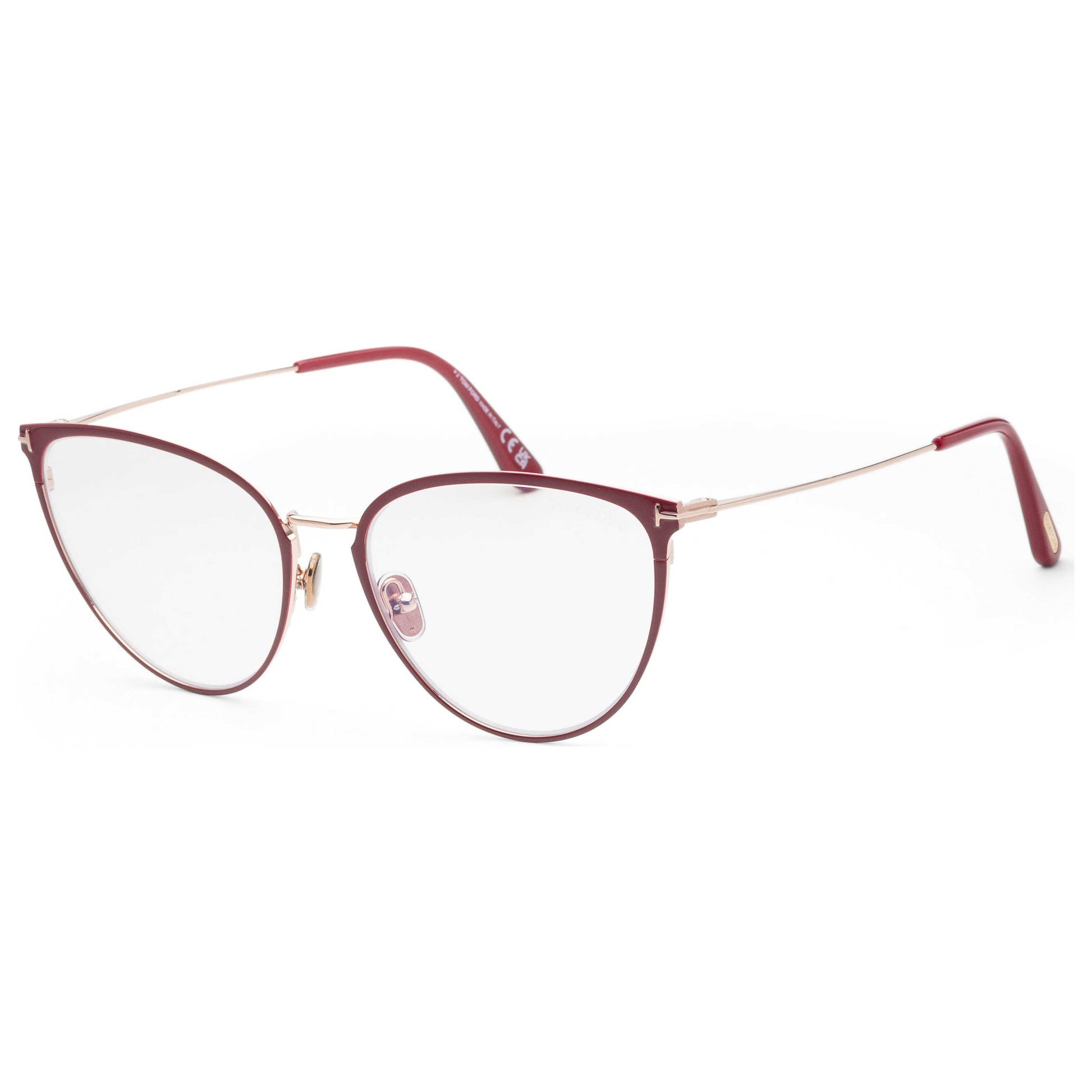 Front view of Tom Ford T-Logo Women's Opticals FT5840-B-066-56