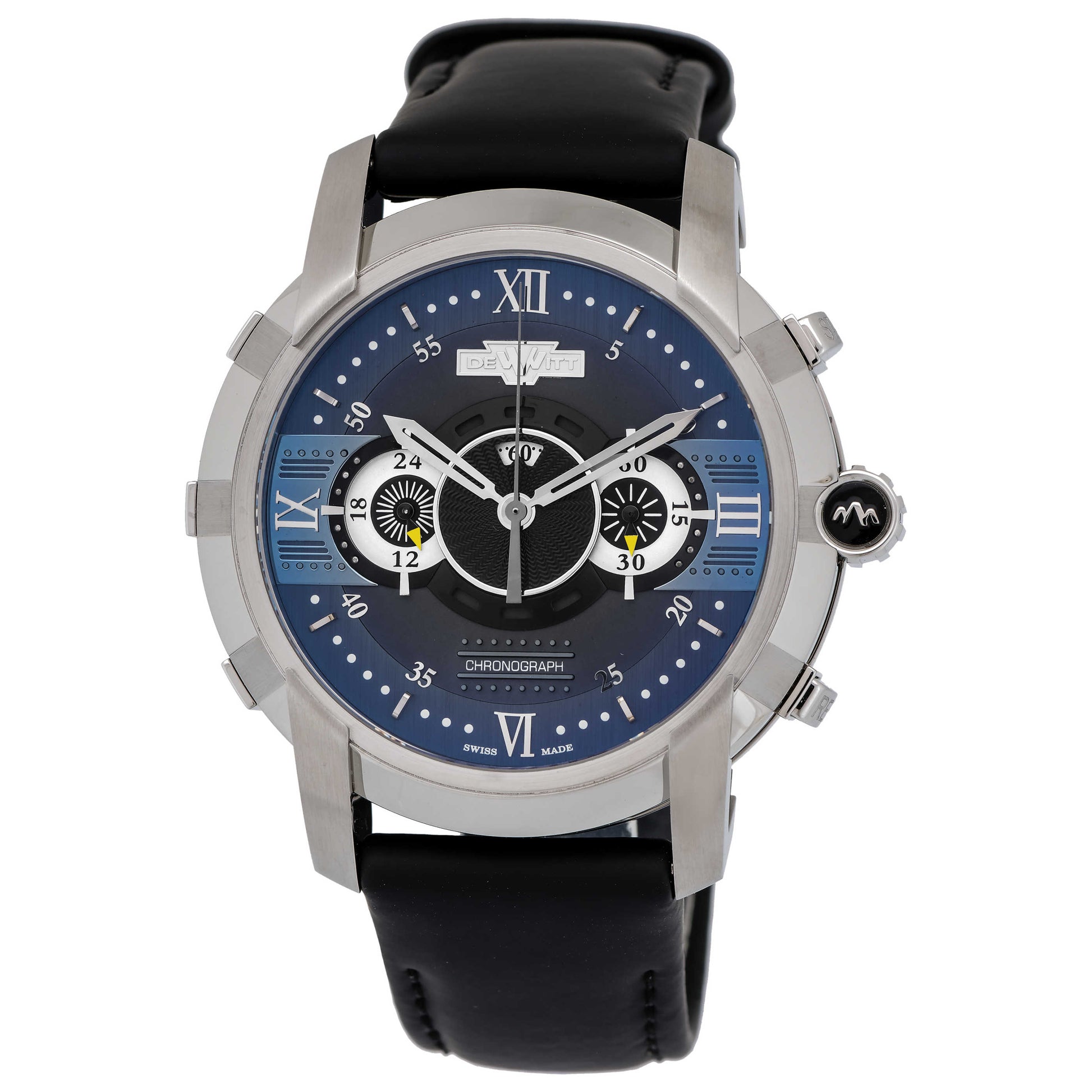 Front view of DeWitt Glorious Knight Men's Automatic Watch FTV-CHR-003-RFB
