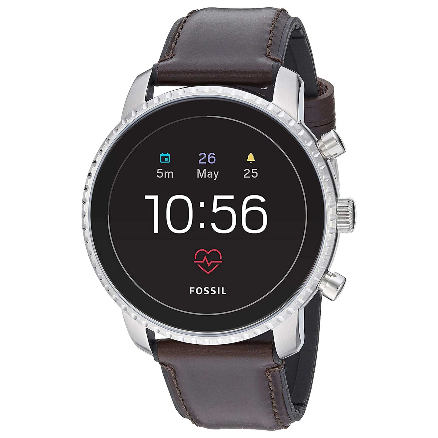 Front view of Fossil Gen 4 Explorist Men's Rechargeable Battery Watch FTW4015