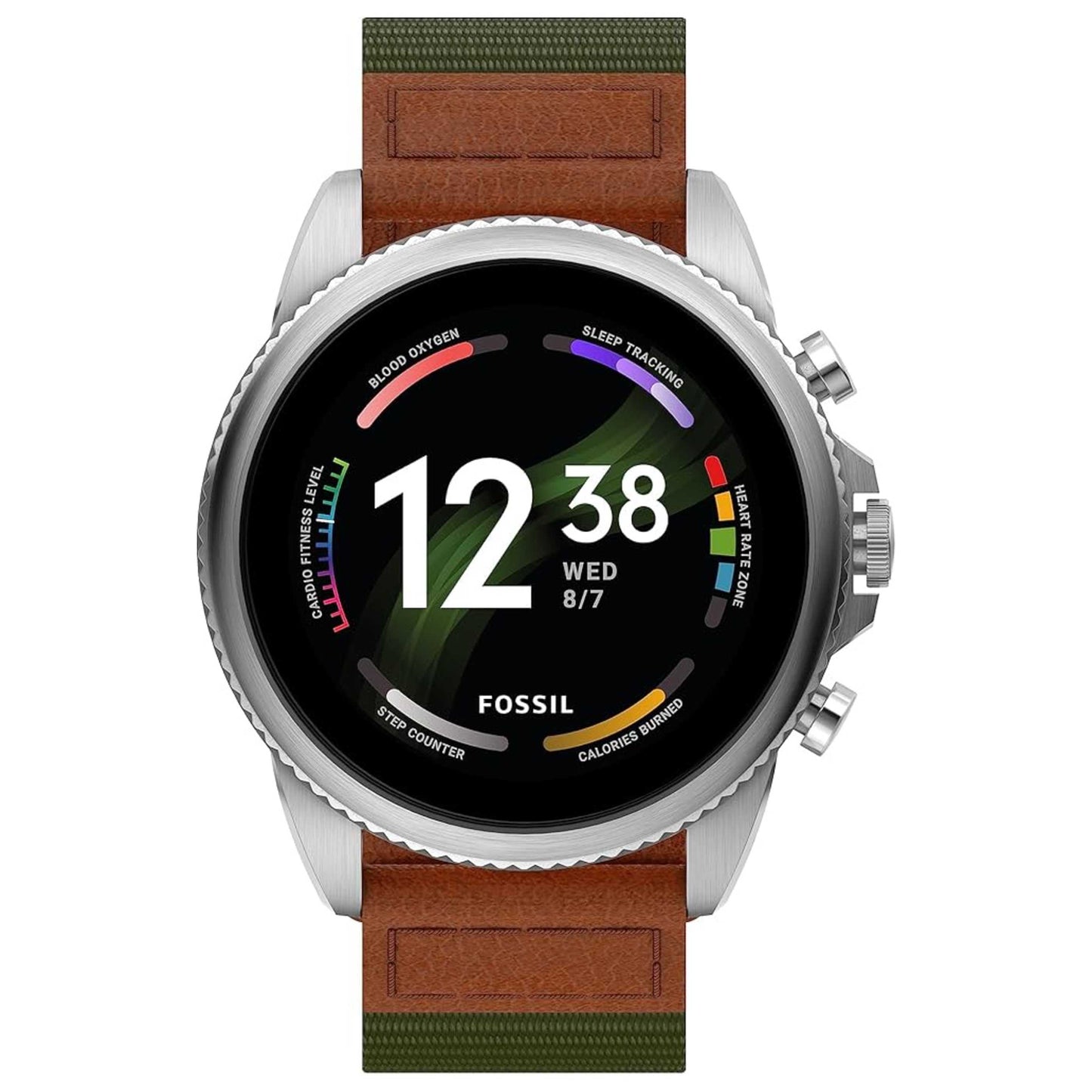 Front view of Fossil Gen 6 Venture Men's Quartz Smartwatch FTW4068