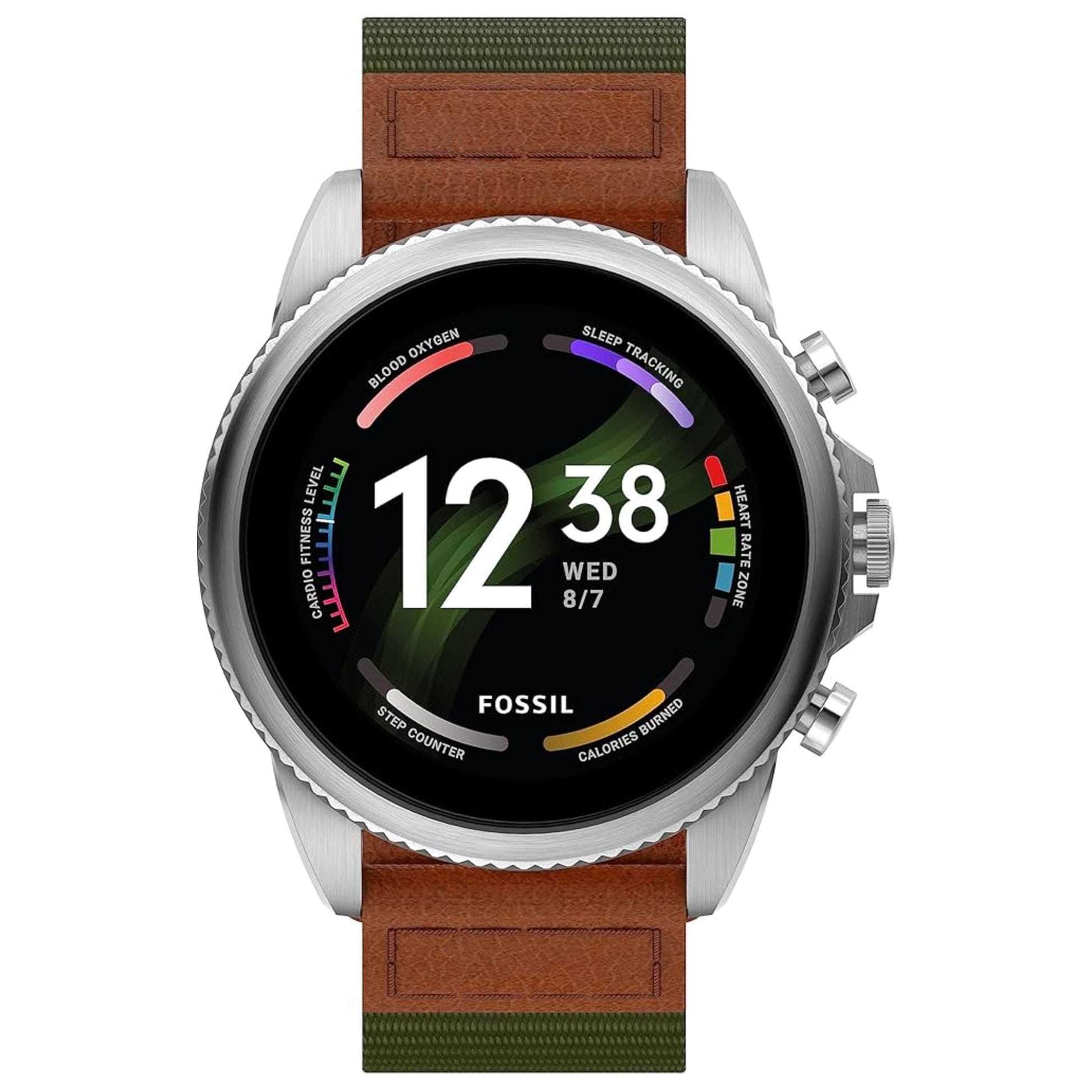 Front view of Fossil Gen 6 Venture Men's Quartz Smartwatch FTW4068