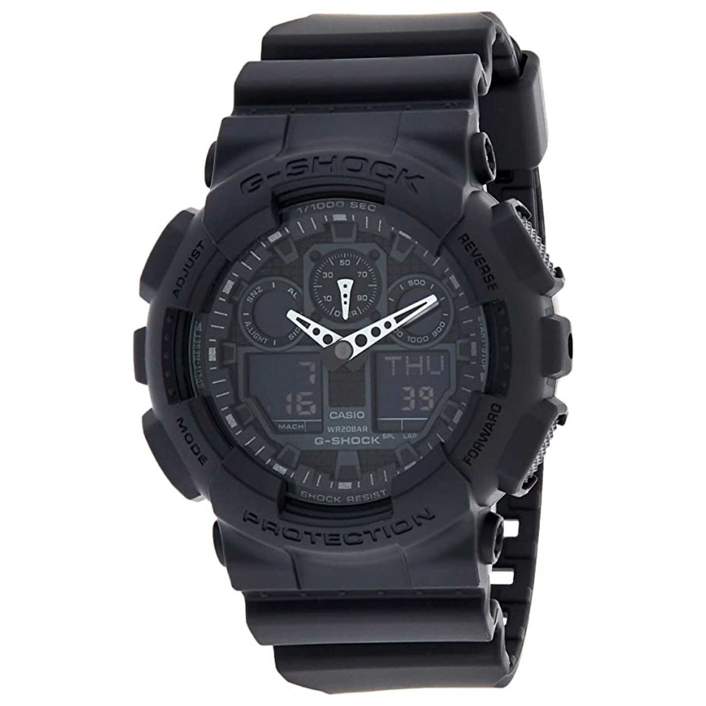 Front view of Casio G-Shock Men's Quartz Watch GA-100-1A1HDR