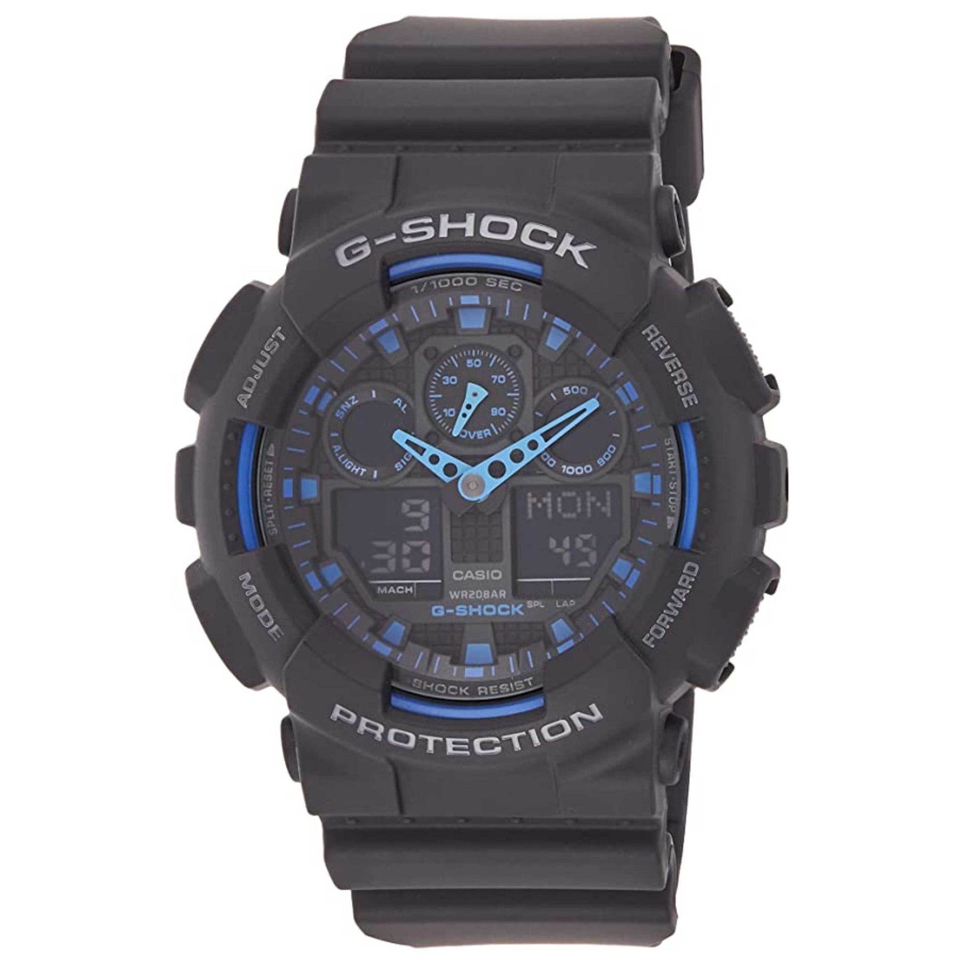 Front view of Casio G-Shock Men's Quartz Watch GA-100-1A2NDR