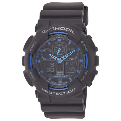 Front view of Casio G-Shock Men's Quartz Watch GA-100-1A2NDR