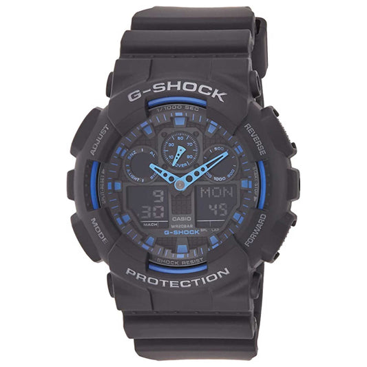 Front view of Casio G-Shock Men's Quartz Watch GA-100-1A2NDR