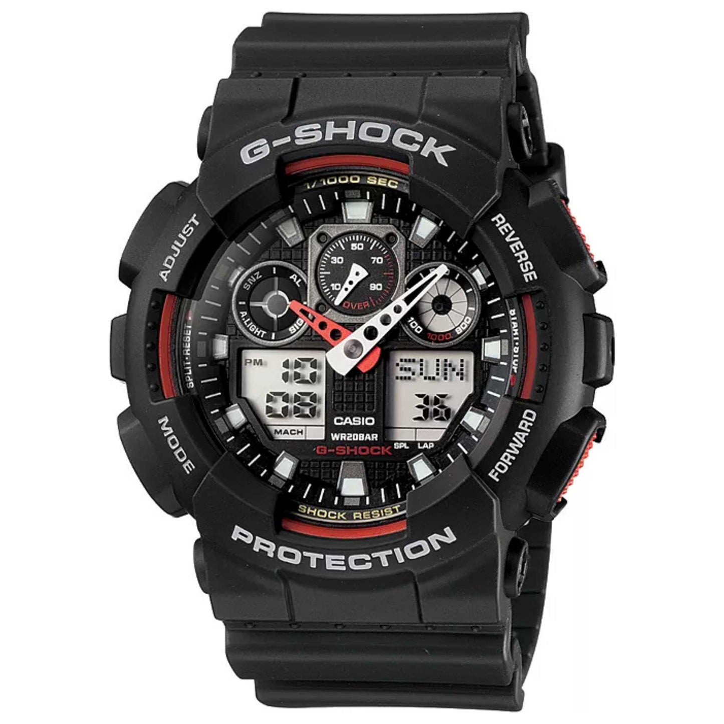 Front view of Casio G-Shock Men's Quartz Watch GA-100-1A4CR