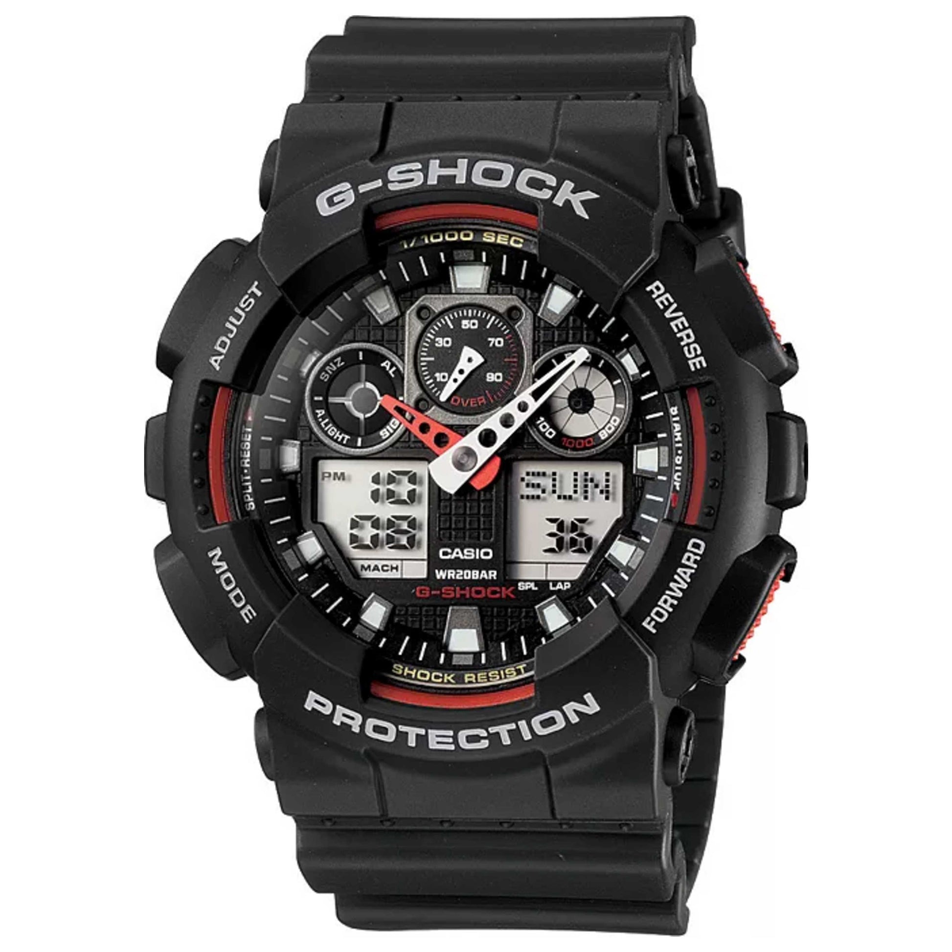 Front view of Casio G-Shock Men's Quartz Watch GA-100-1A4CR