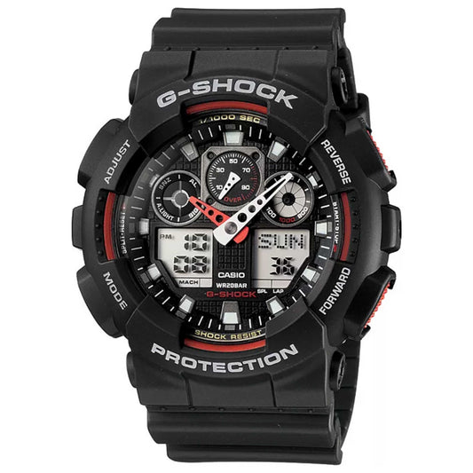 Front view of Casio G-Shock Men's Quartz Watch GA-100-1A4CR