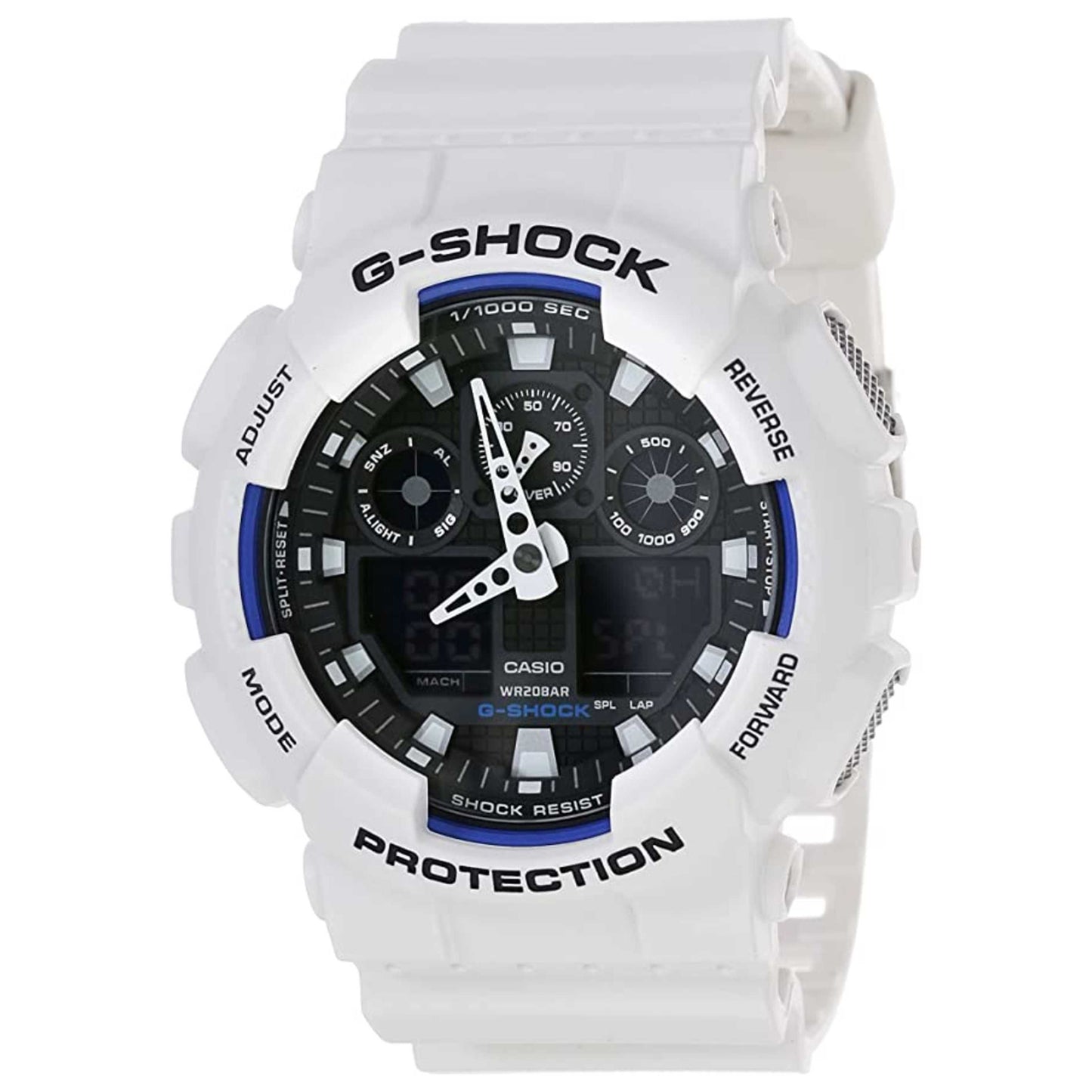 Front view of Casio G-Shock Men's Quartz Watch GA-100B-7ADR