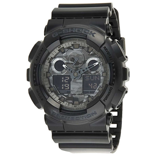 Front view of Casio G-Shock Men's Quartz Watch GA-100CF-1ADR