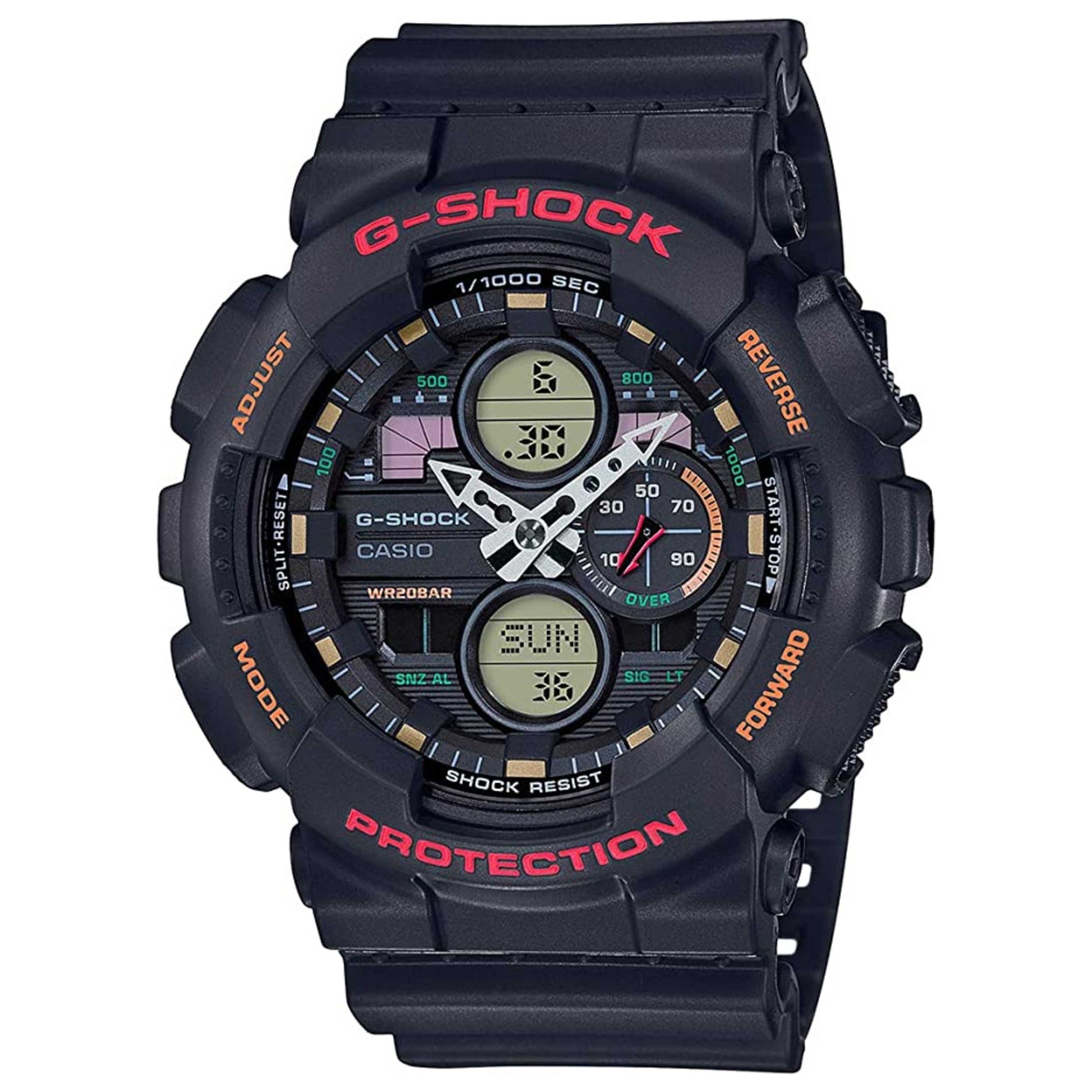 Front view of Casio G-Shock Men's Quartz Watch GA-140-1A4DR
