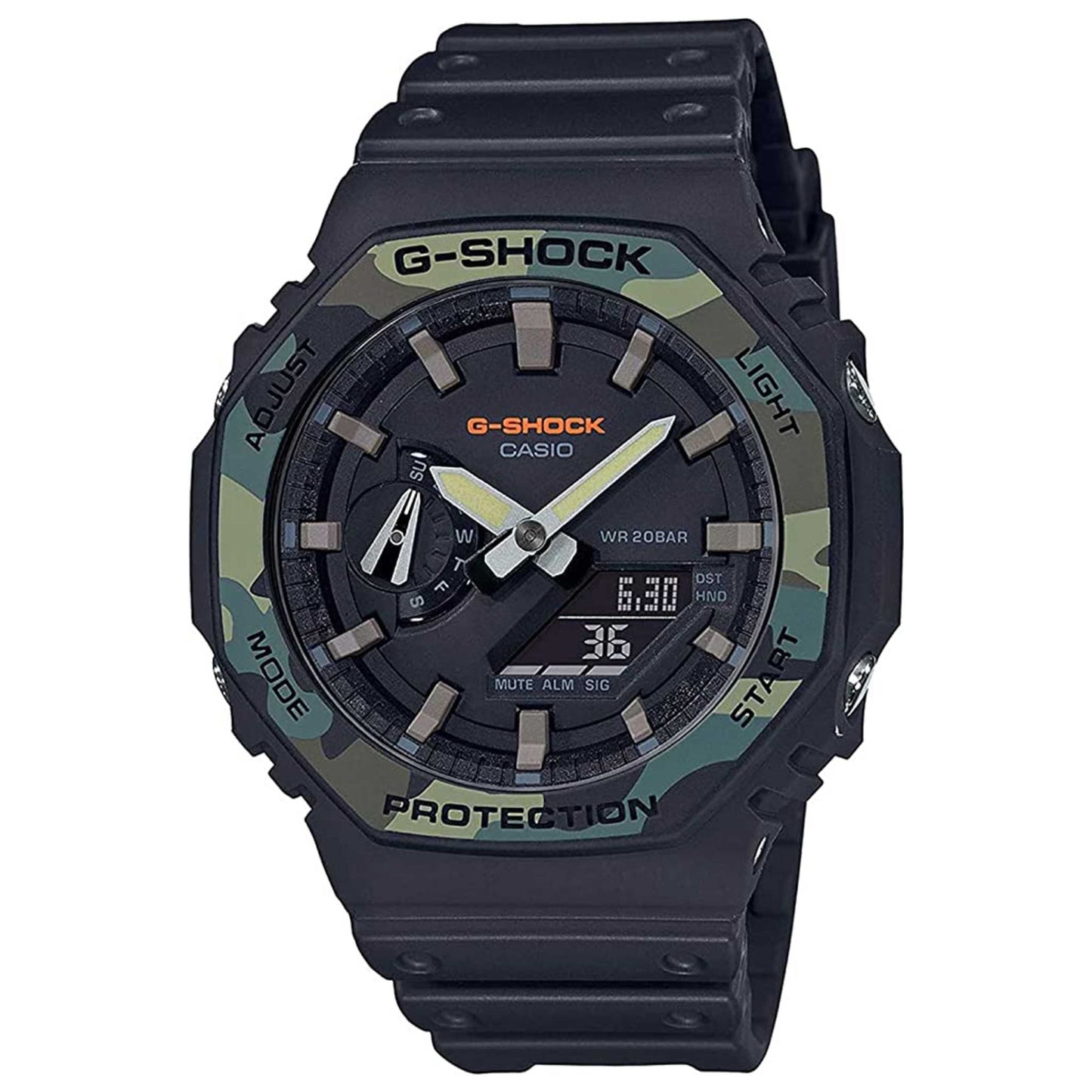 Front view of Casio G-Shock Men's Quartz Watch GA-2100SU-1ADR