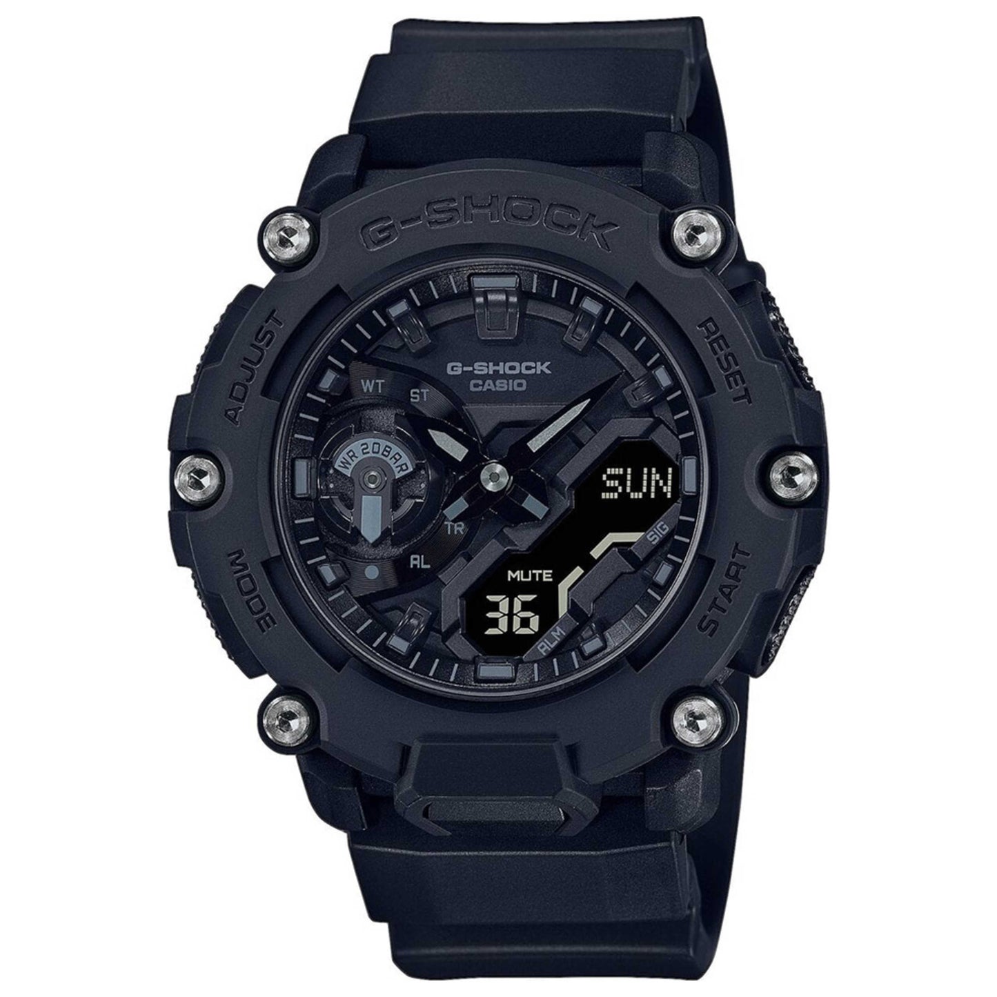 Front view of Casio G-Shock Men's Quartz Watch GA-2200BB-1AER