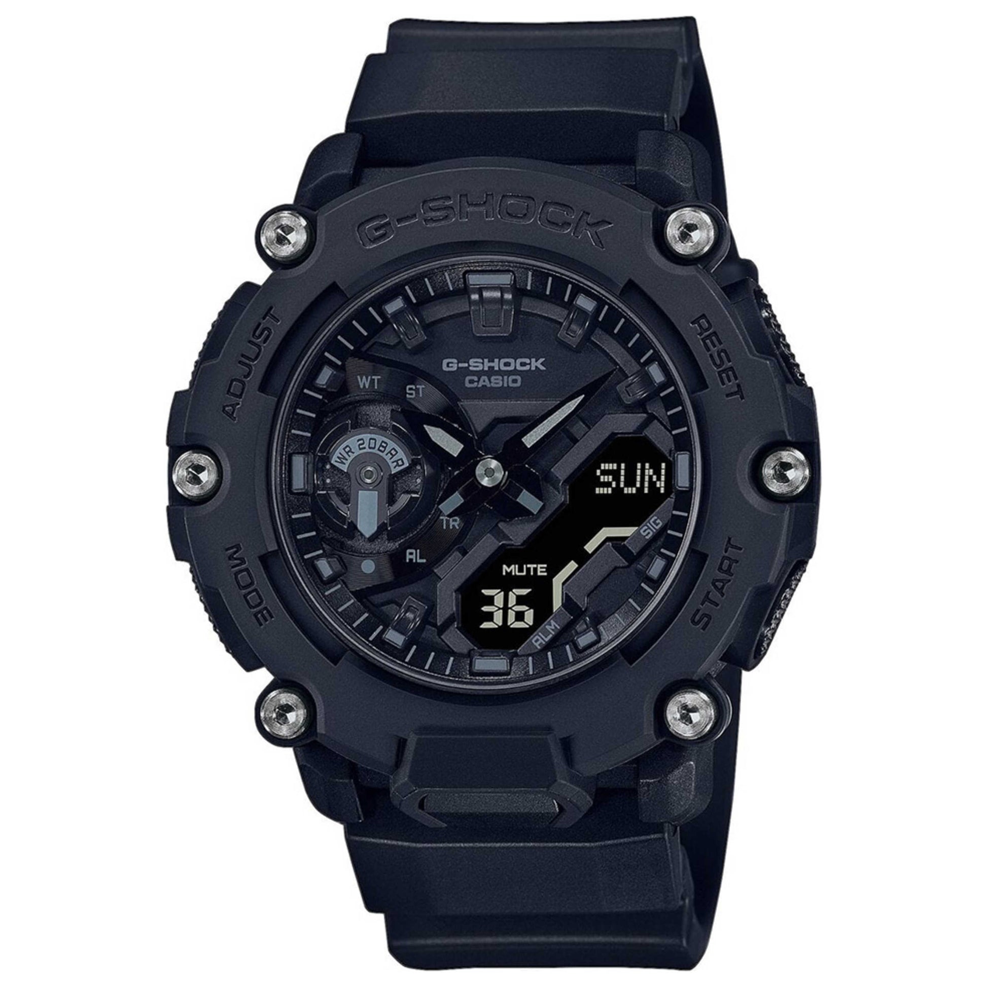 Front view of Casio G-Shock Men's Quartz Watch GA-2200BB-1AER