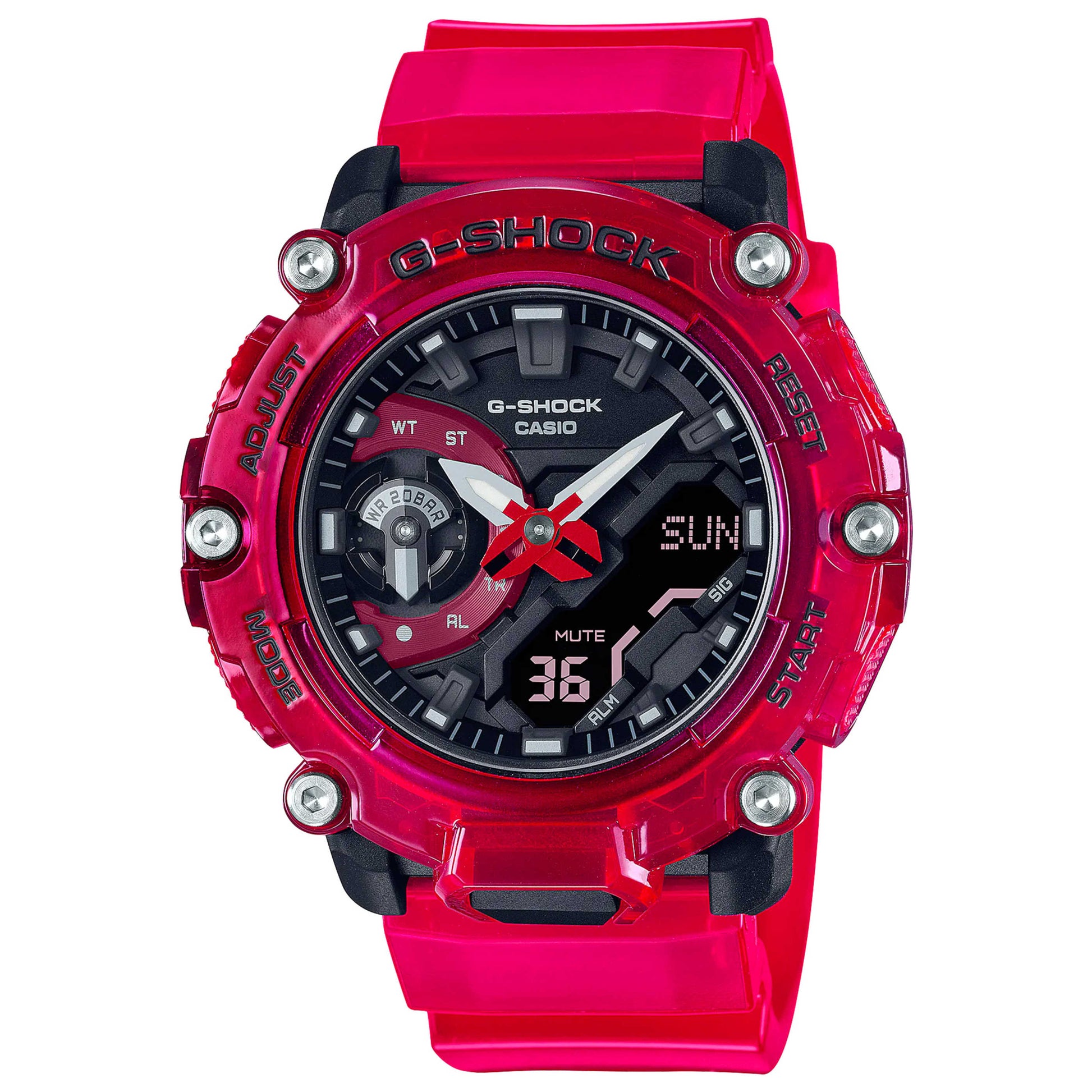 Front view of Casio G-Shock Men's Quartz Watch GA-2200SKL-4AER