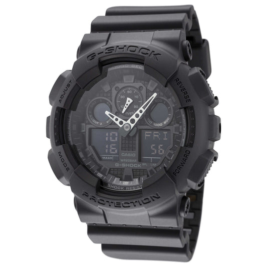 Front view of Casio G-Shock Men's Quartz Watch GA100-1A1