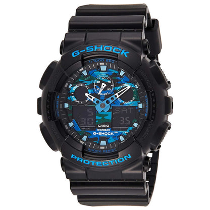 Front view of Casio G-Shock Men's Quartz Watch GA100CB-1A