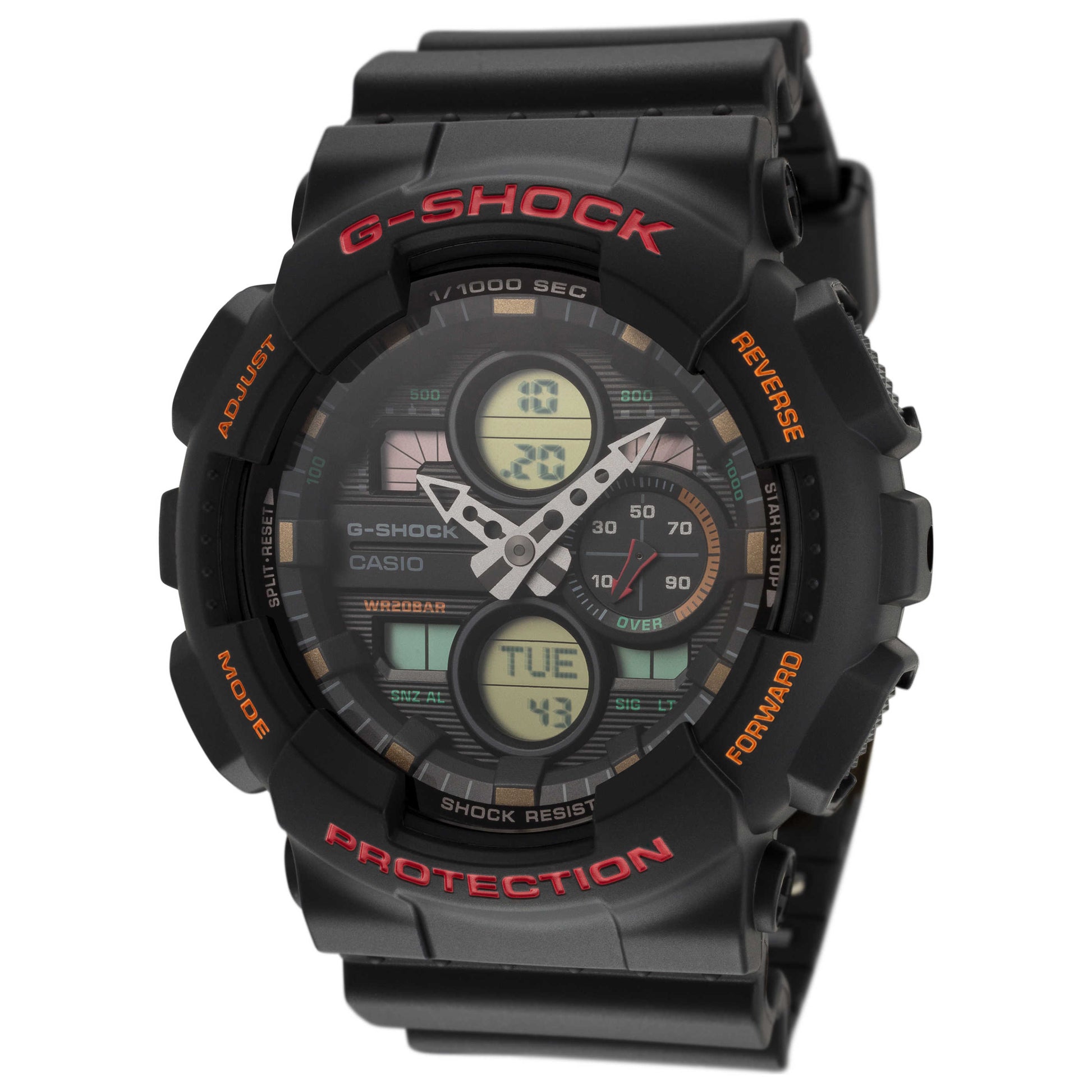 Front view of Casio G-Shock Men's Quartz Watch GA140-1A4