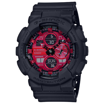 Front view of Casio G-Shock Red Adrenalin Men's Quartz Watch GA140AR-1A