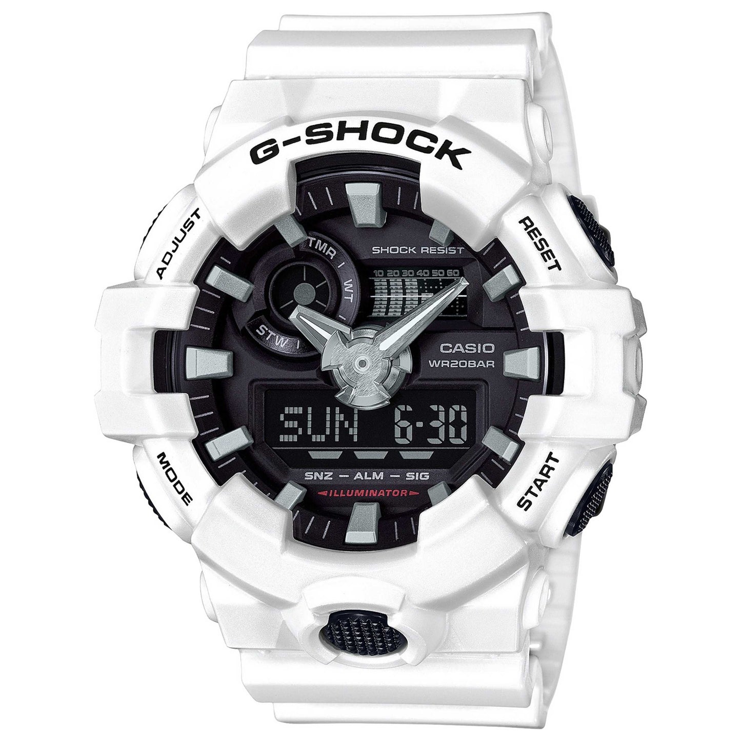 Front view of Casio G-Shock Men's Quartz Watch GA700-7A