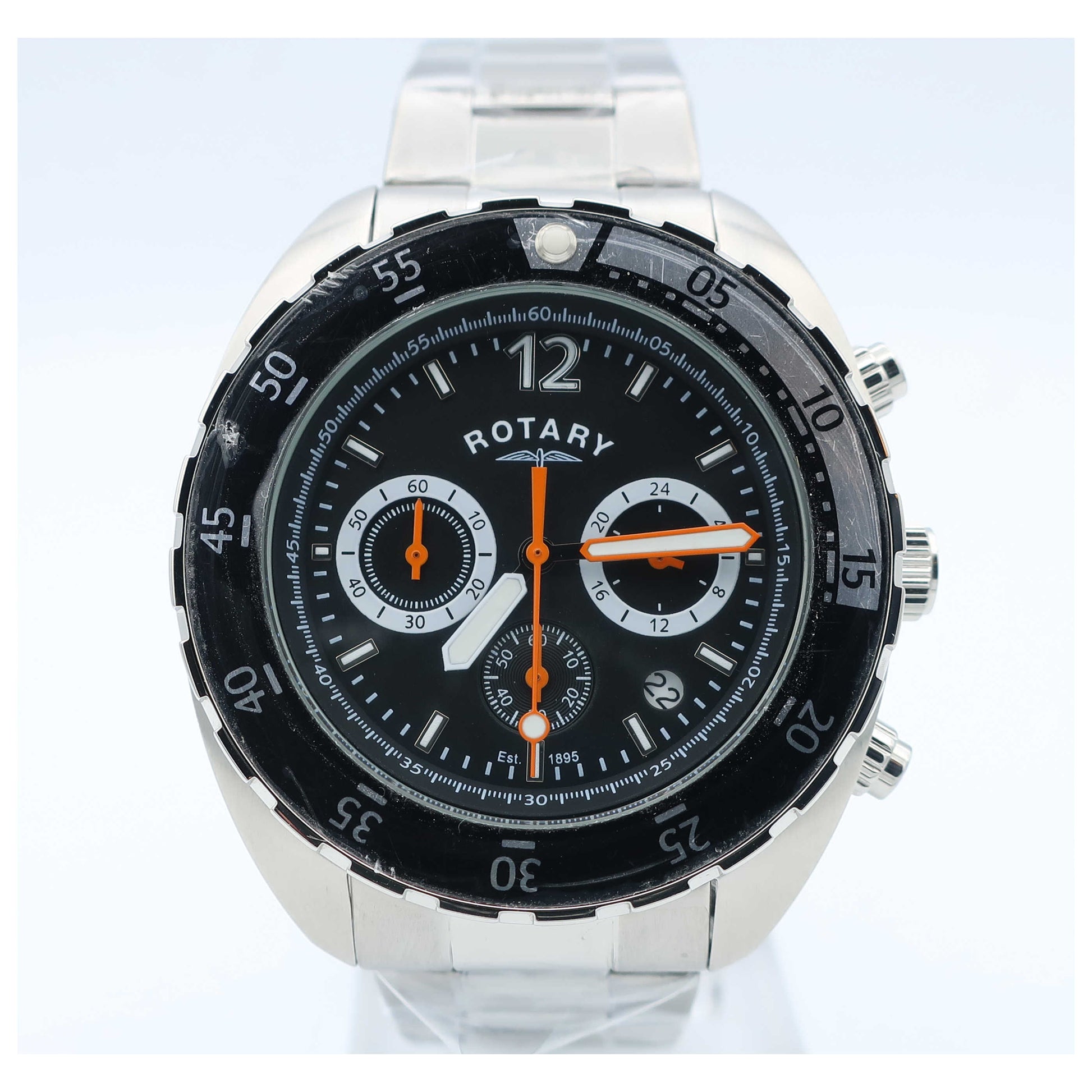 Front view of Rotary Chronograph Men's Quartz Watch GB00499-04-SD