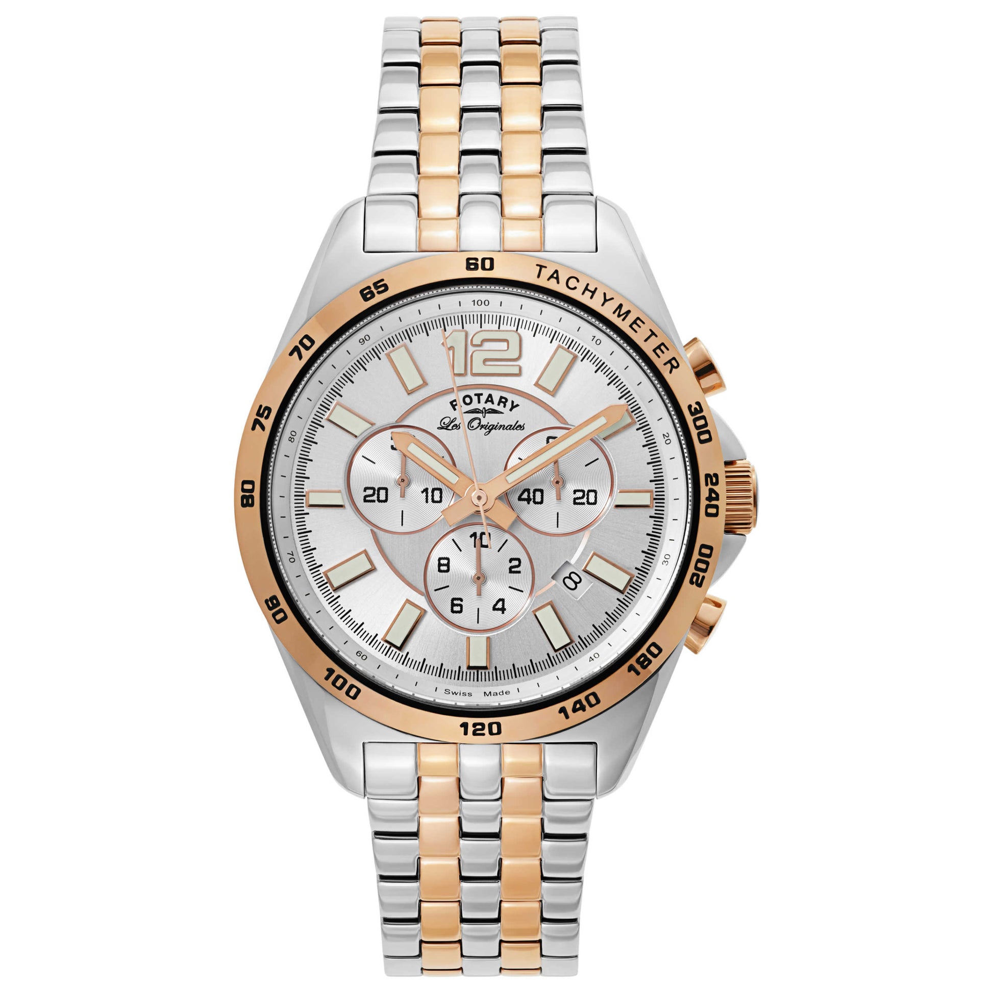 Front view of Rotary Les Originales Men's Swiss Quartz (Battery-Powered) Watch GB90072-06