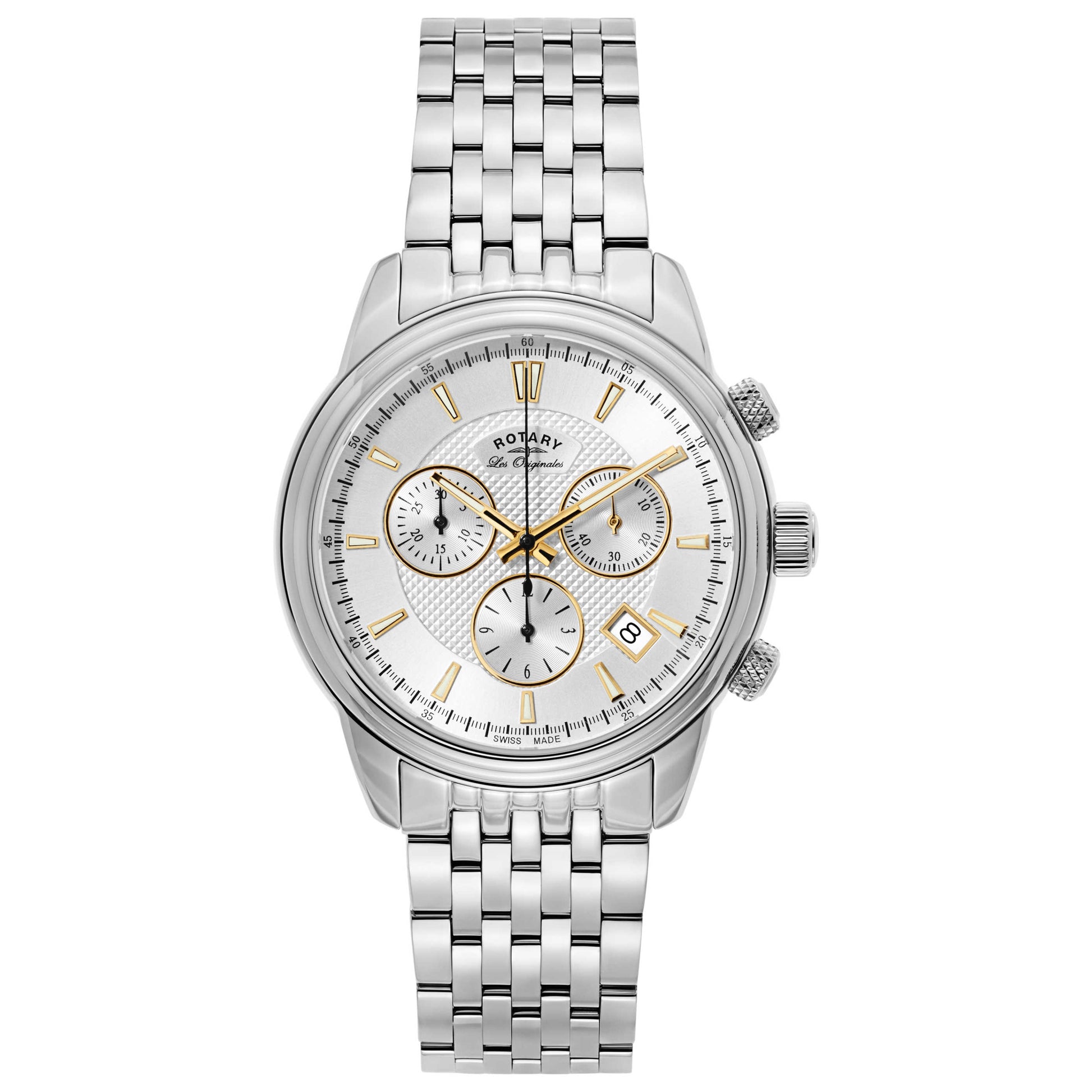 Front view of Rotary Les Originales Men's Swiss Quartz (Battery-Powered) Watch GB90125-02