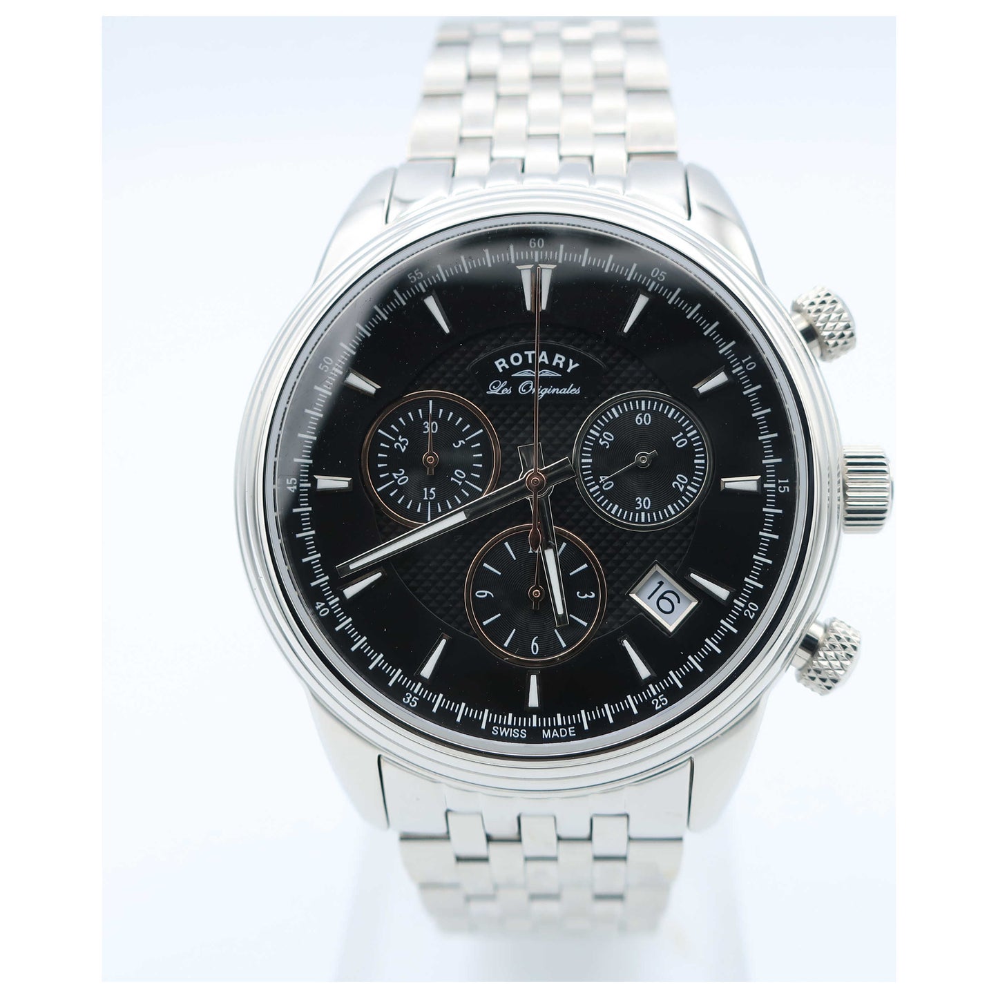 Front view of Rotary Les Originales Men's Swiss Quartz (Battery-Powered) Watch GB90125-04-SD