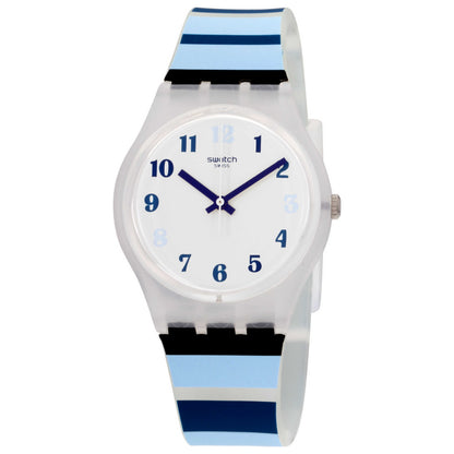 Front view of Swatch Silicone Men's Quartz Watch GE275
