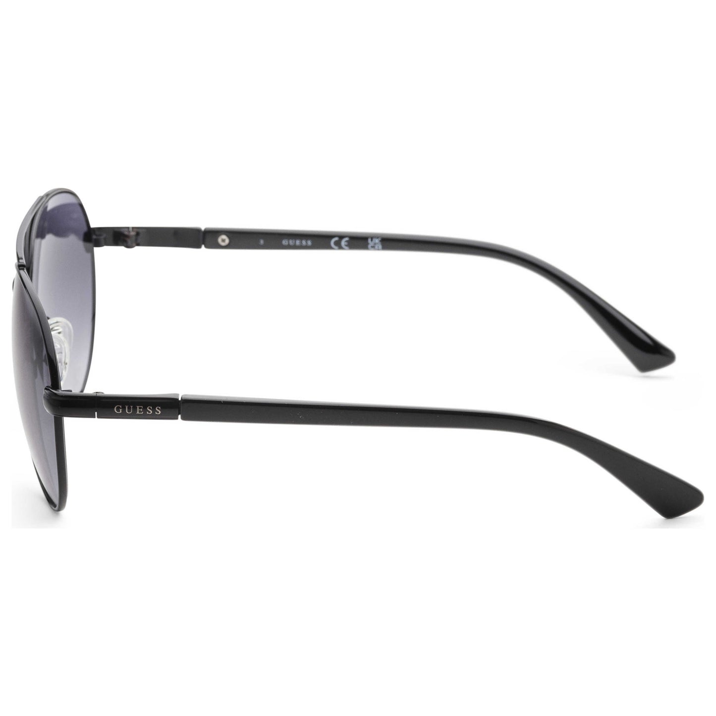 Left view of Guess Factory Men's Sunglasses GF0221-01B