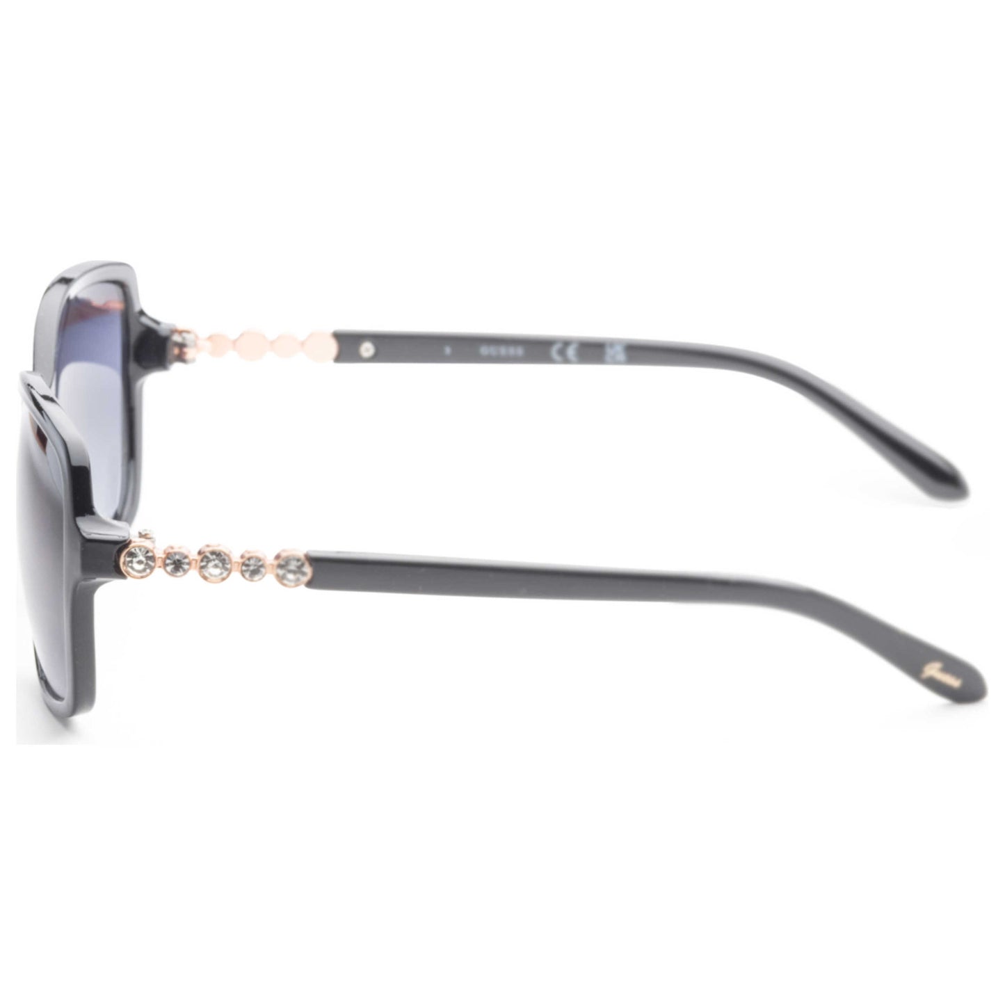 Left view of Guess Factory Women's Sunglasses GF0393-01B