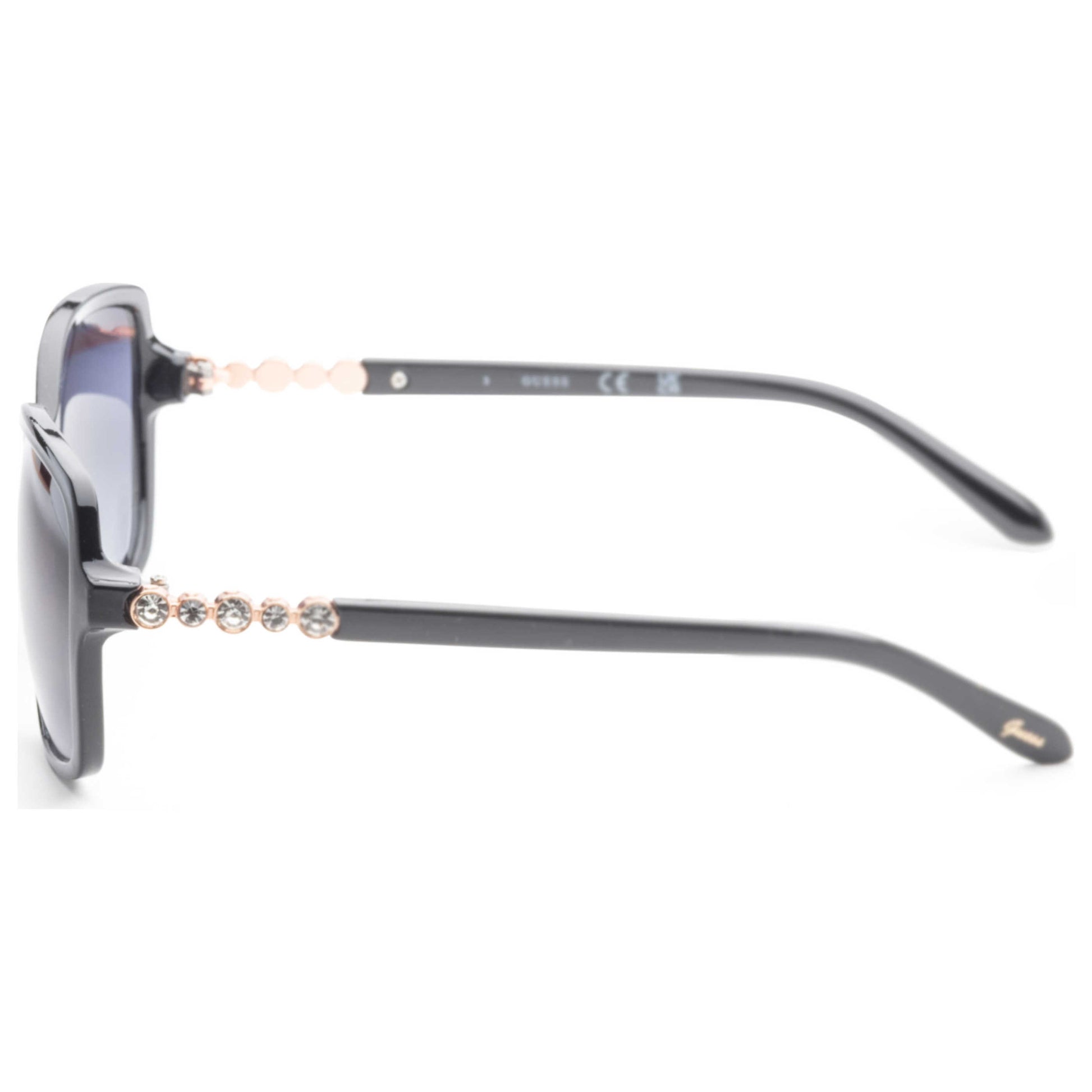Left view of Guess Factory Women's Sunglasses GF0393-01B