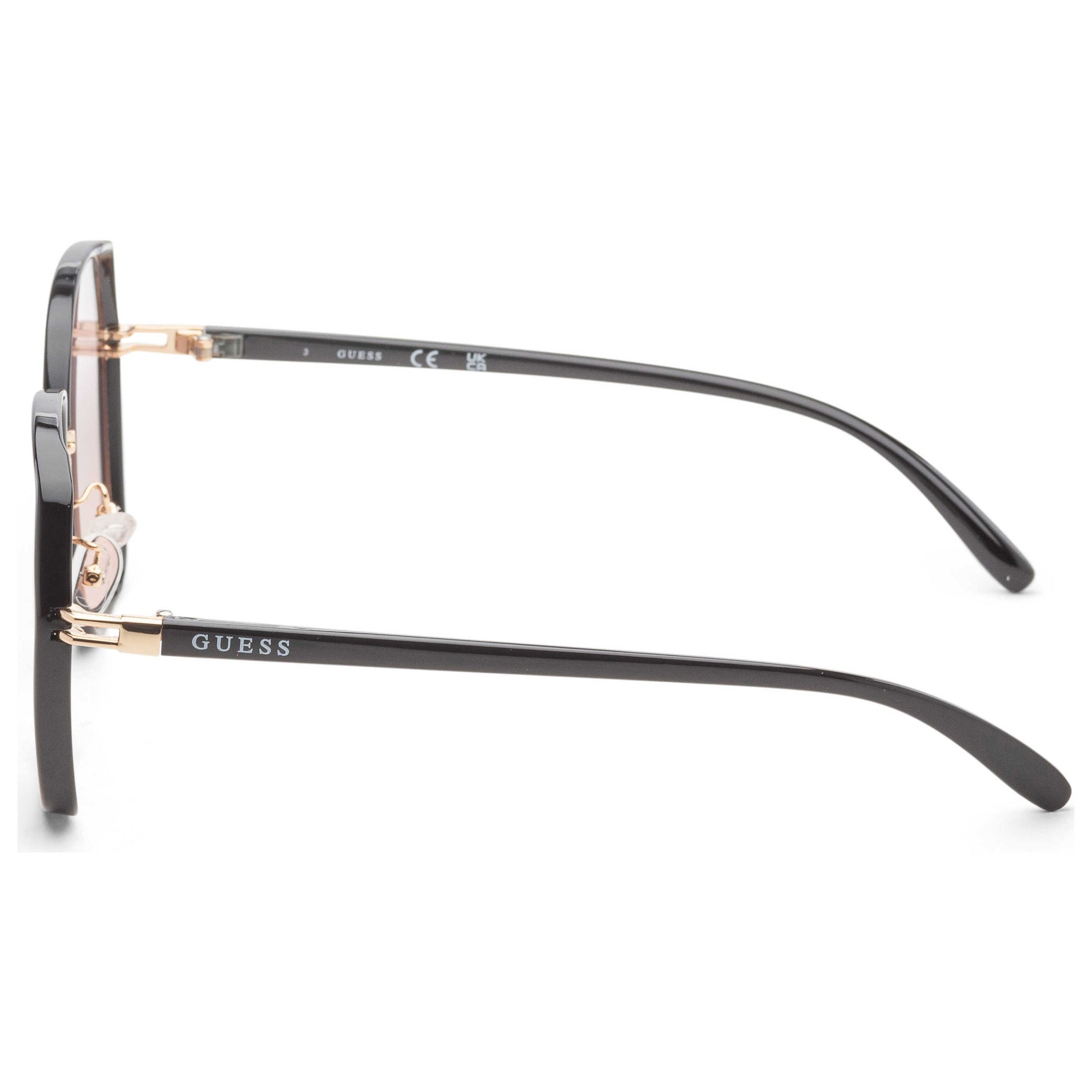 Left view of Guess Factory Women's Sunglasses GF0407-01B