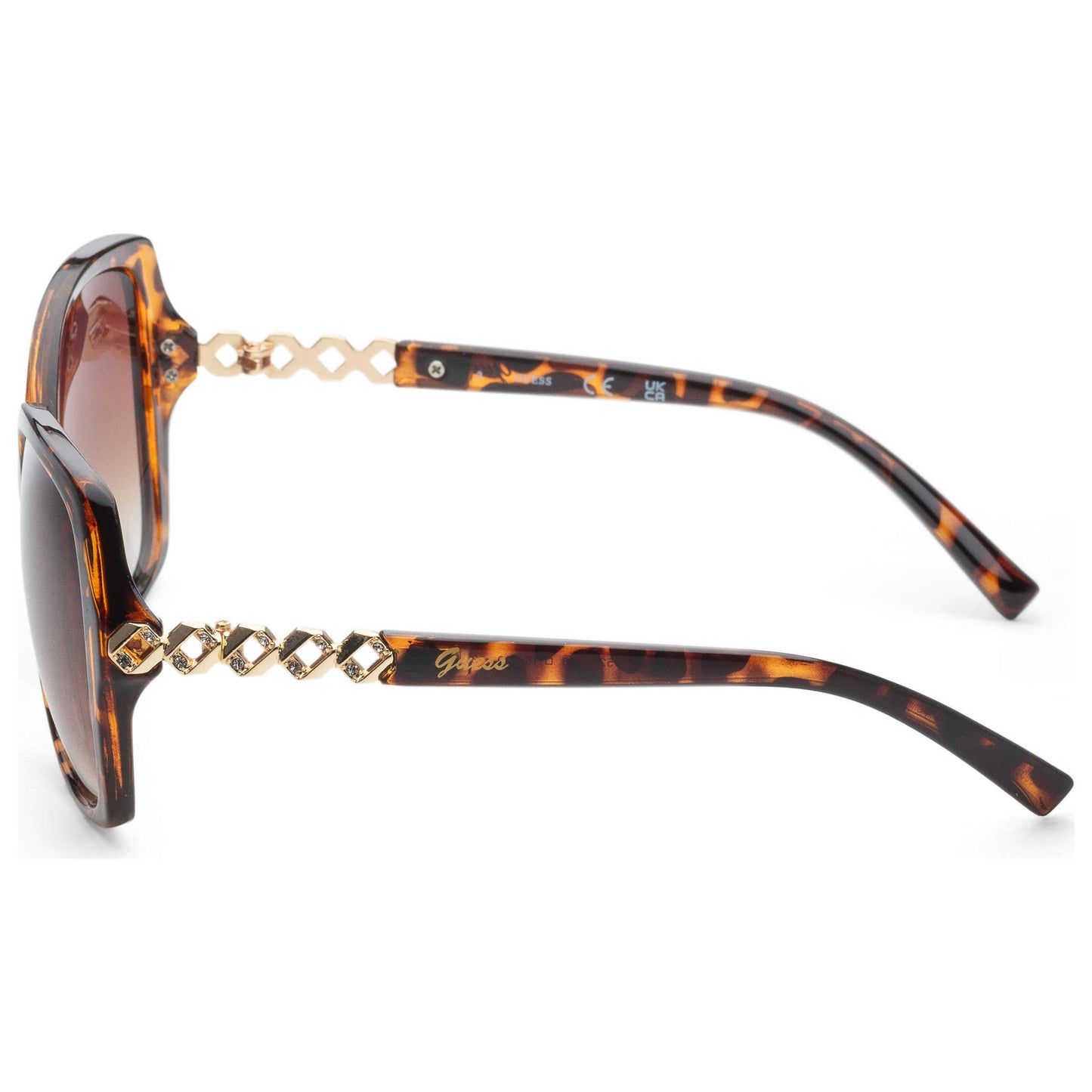 Left view of Guess Factory Women's Sunglasses GF0413-52F