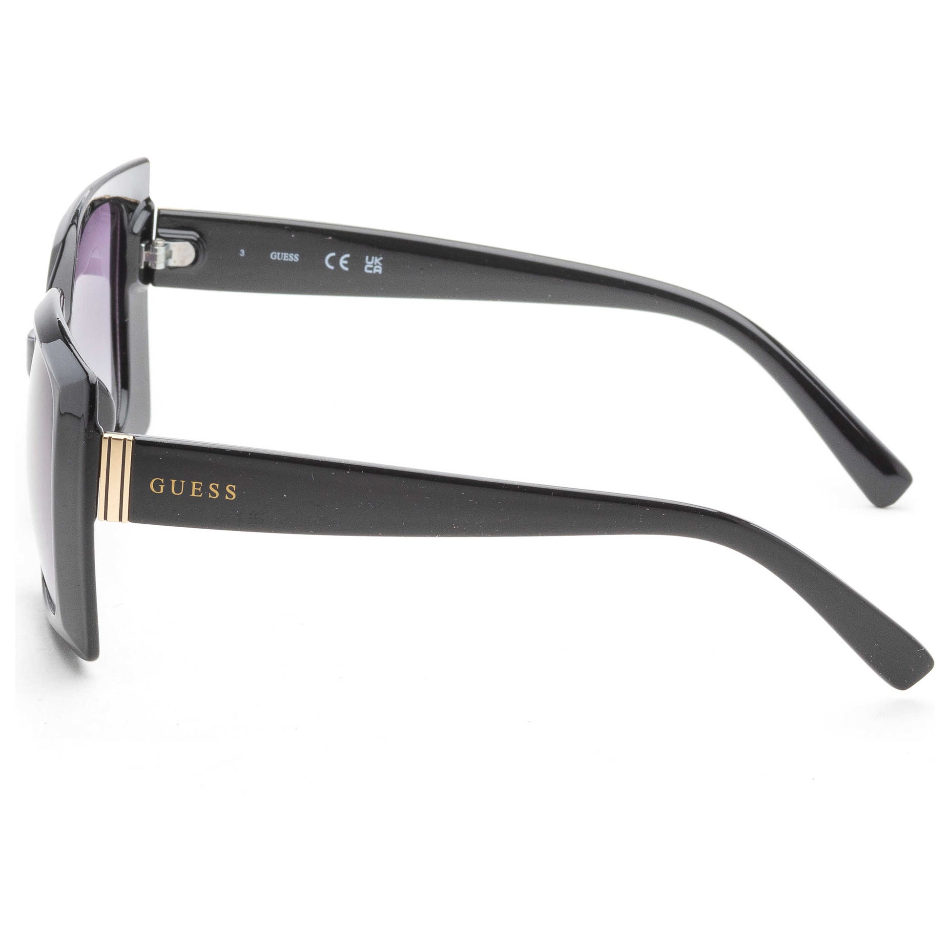 Left view of Guess Factory Women's Sunglasses GF0424-01B