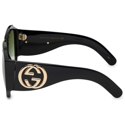 Back view of Gucci Fashion Inspired Women's Sunglasses GG0151S-001