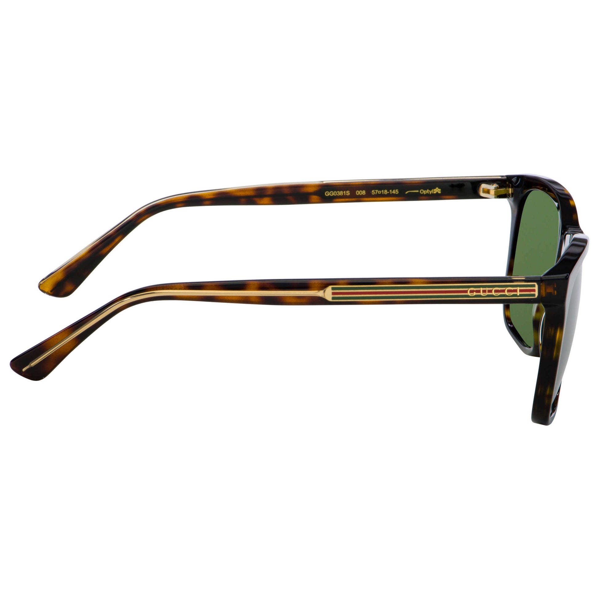 Left view of Gucci Fashion Men's Sunglasses GG0381S-008