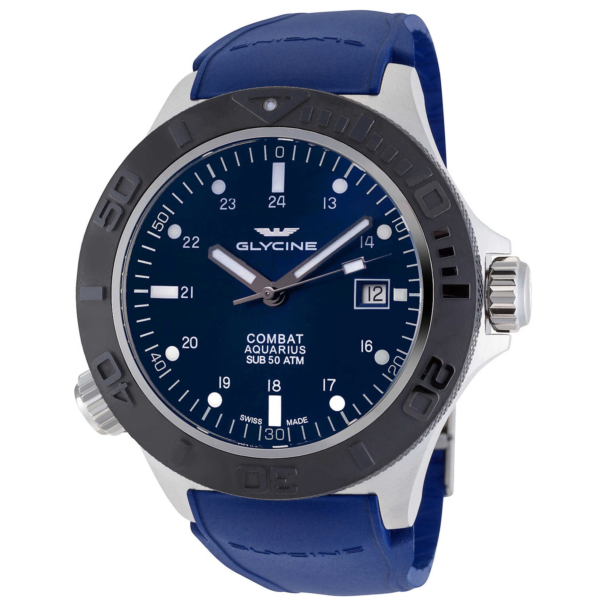Front view of Glycine Combat Sub Aquarius Men's Automatic Watch GL0038