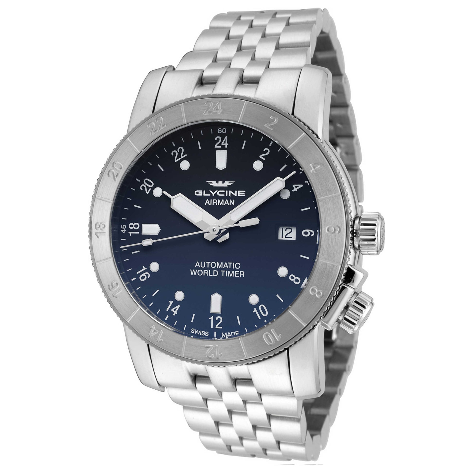 Front view of Glycine Airman 42 Purist Men's Automatic Watch GL0068