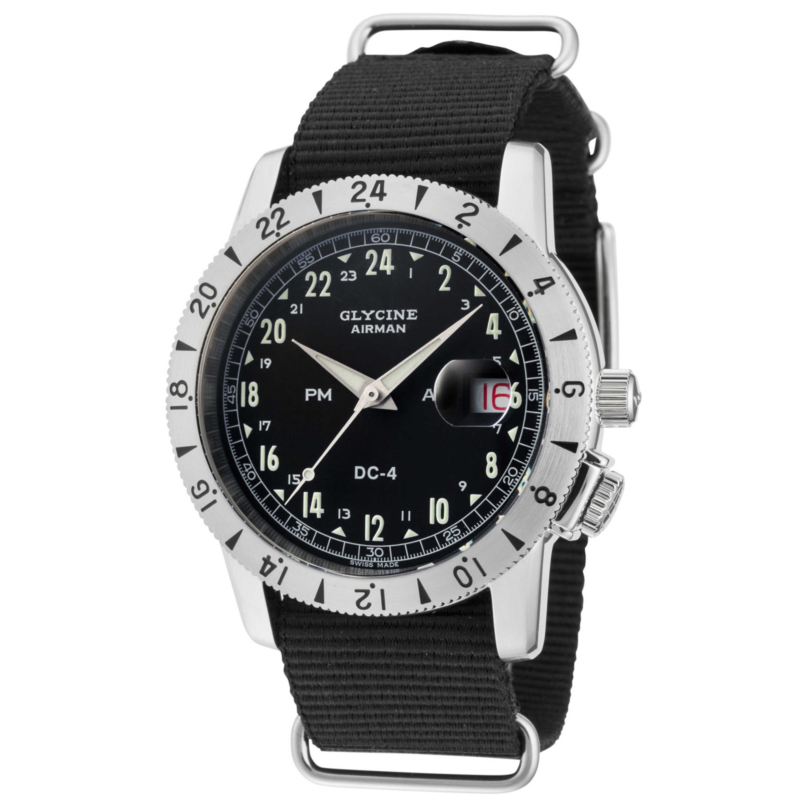 Glycine airman DC-4 GL0072 グライシン Glycine GL0072 - Airman DC-4 Automatic Watch • Watchard.com