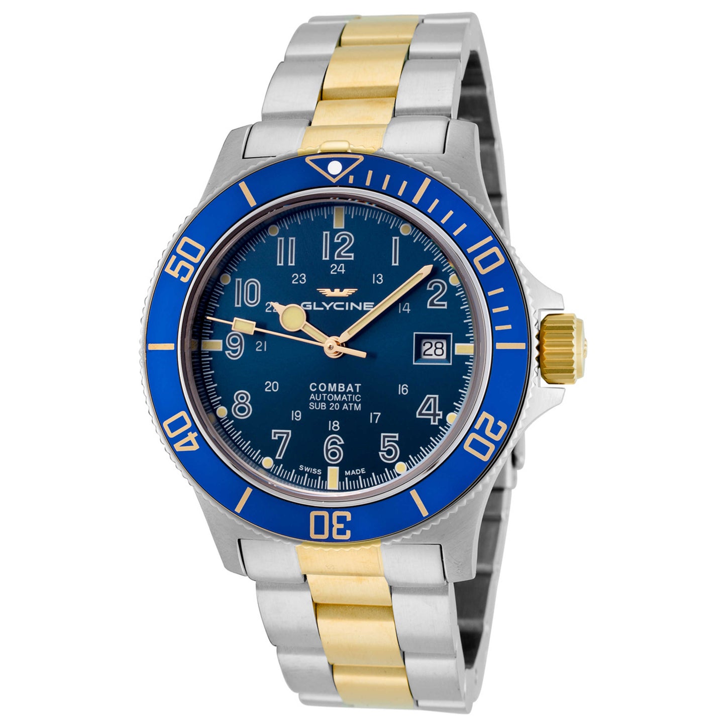 Front view of Glycine Combat Sub 42 Men's Automatic Watch GL0081