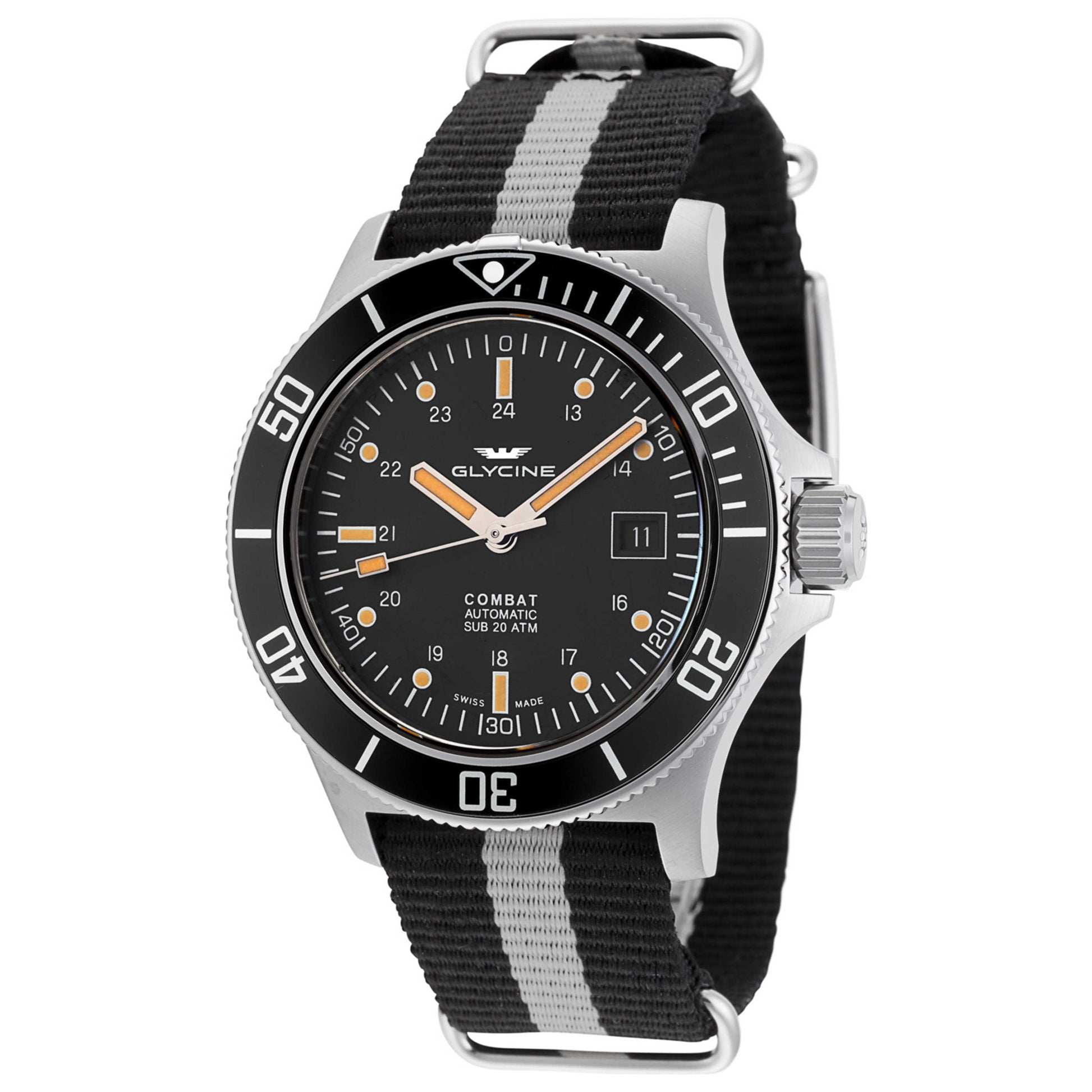 Front view of Glycine Combat Sub 42 Men's Automatic Watch GL0083