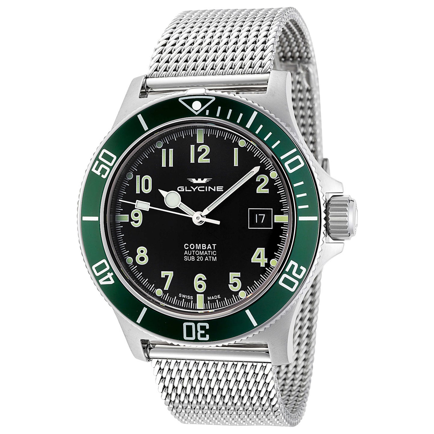 Front view of Glycine Combat Sub 42 Men's Automatic Watch GL0091