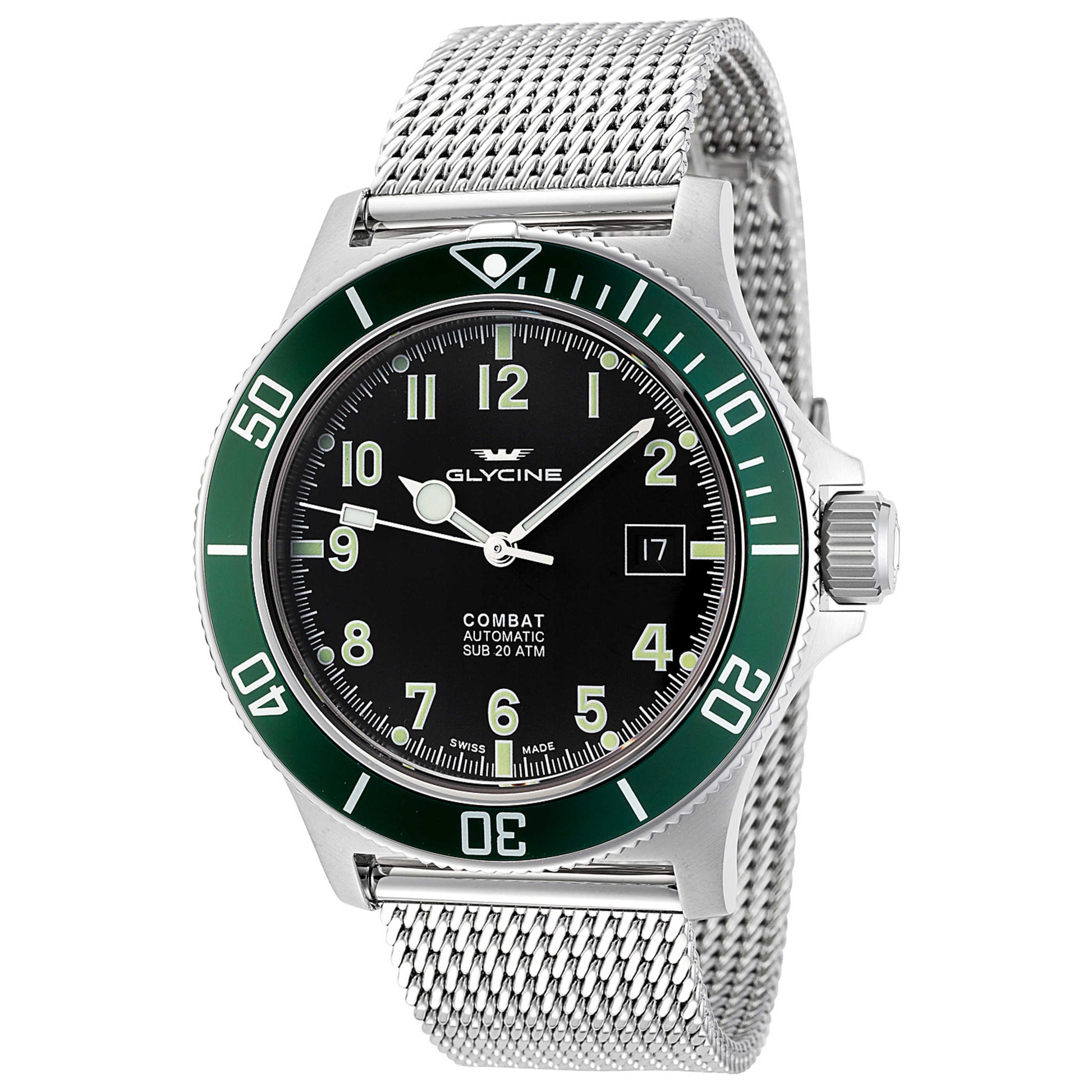 Front view of Glycine Combat Sub 42 Men's Automatic Watch GL0091