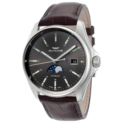 Front view of Glycine Combat Classic Moonphase Men's Automatic Watch GL0114