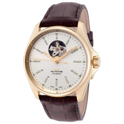 Front view of Glycine Combat Classic Open Heart Men's Automatic Watch GL0121