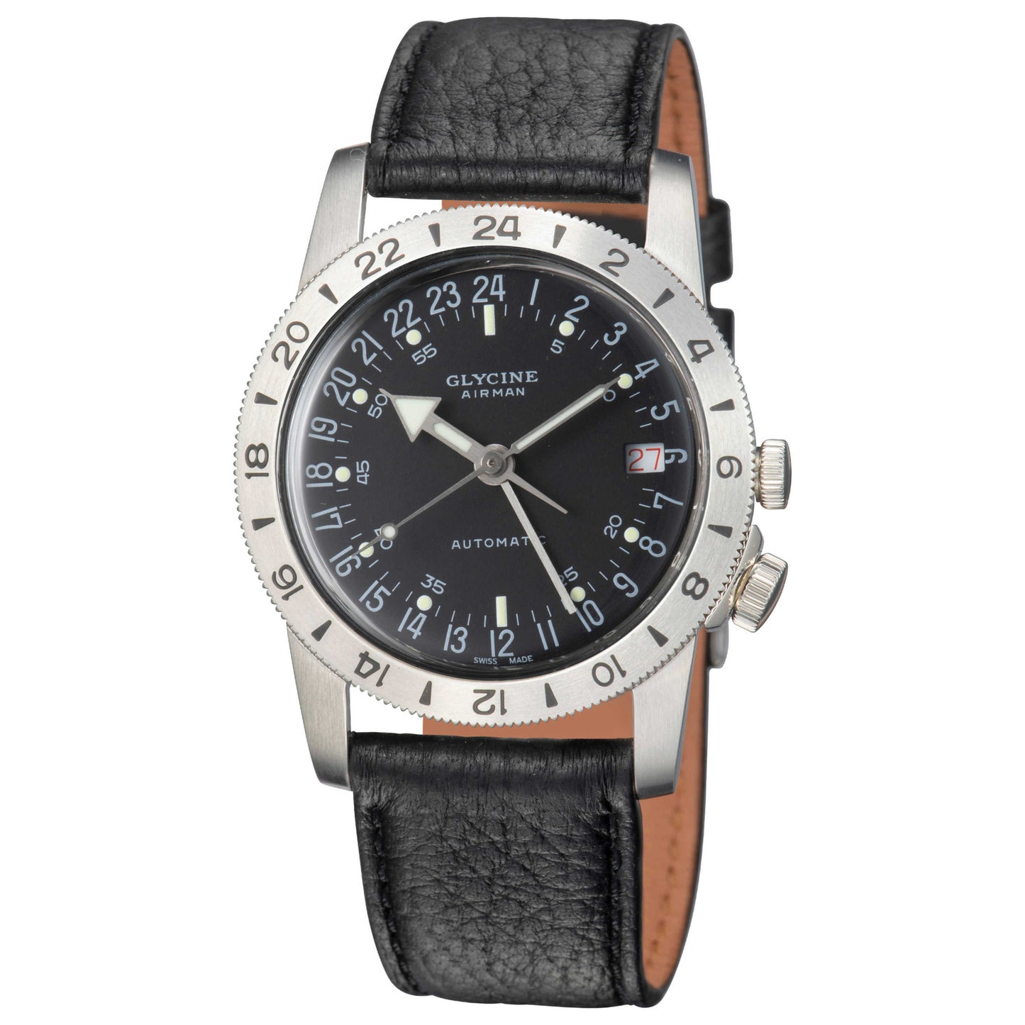 Front view of Glycine Airman No. 1 GMT Men's Automatic Watch GL0158