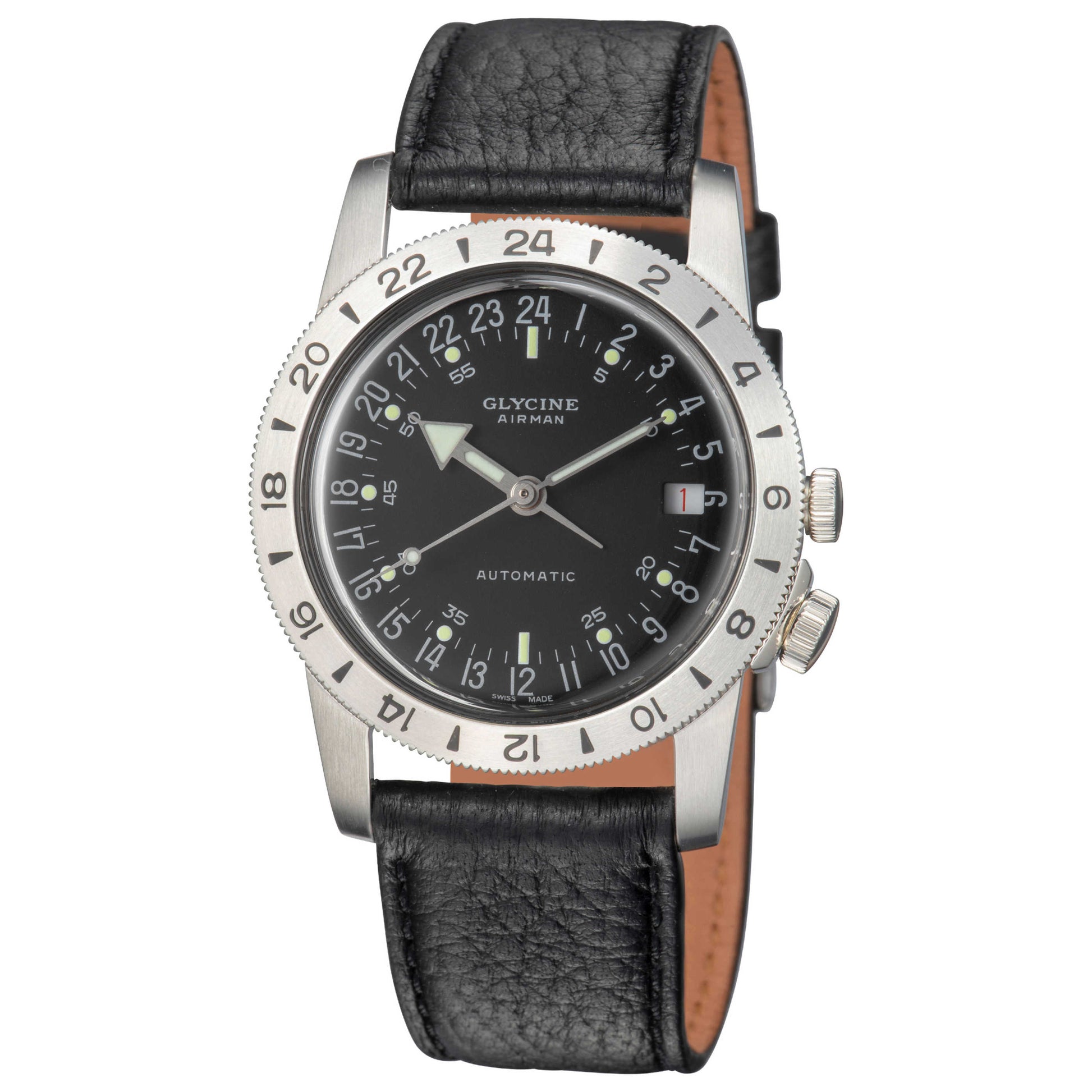 Front view of Glycine Airman No. 1 Purist Men's Automatic Watch GL0159