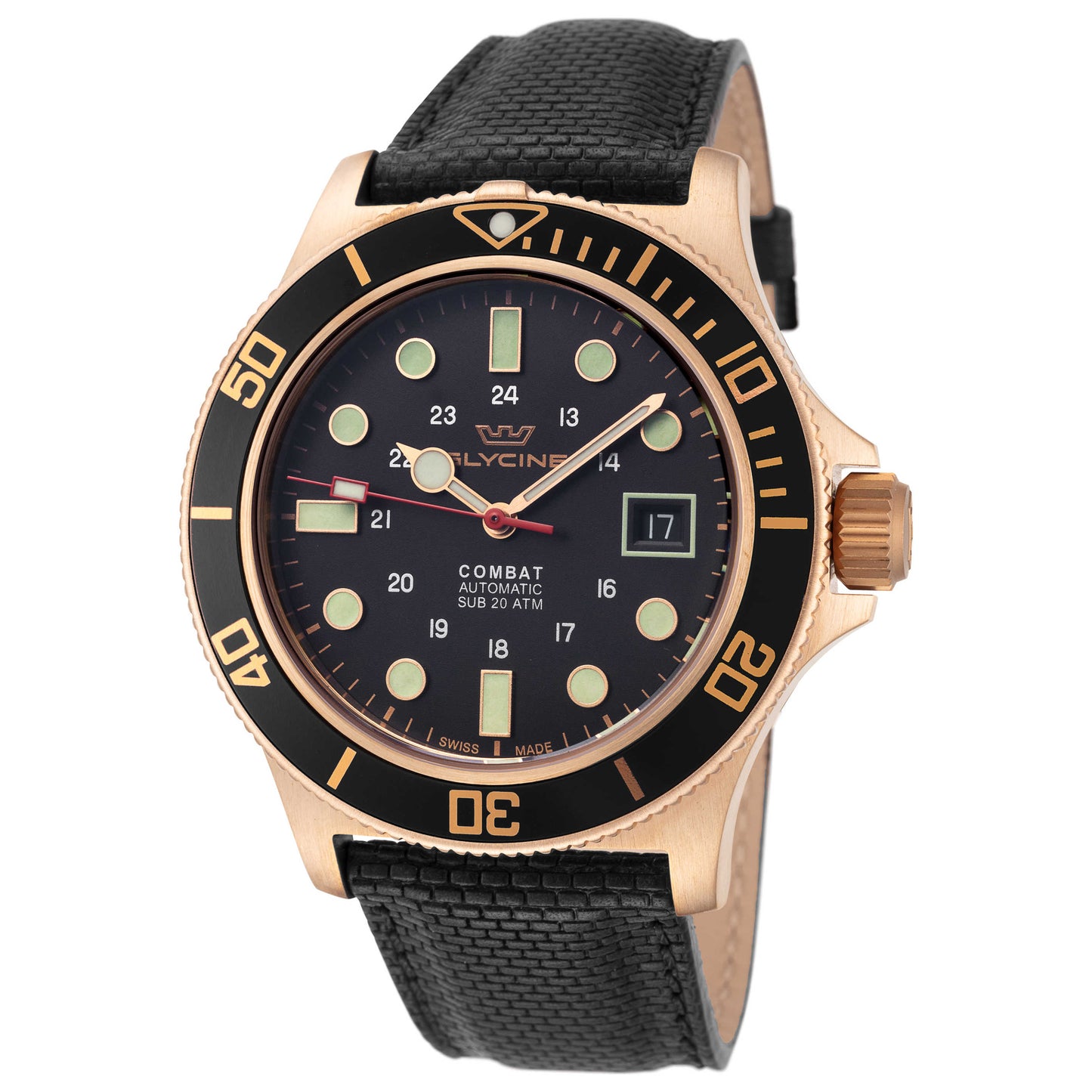 Front view of Glycine Combat Sub 42 Men's Automatic Watch GL0187